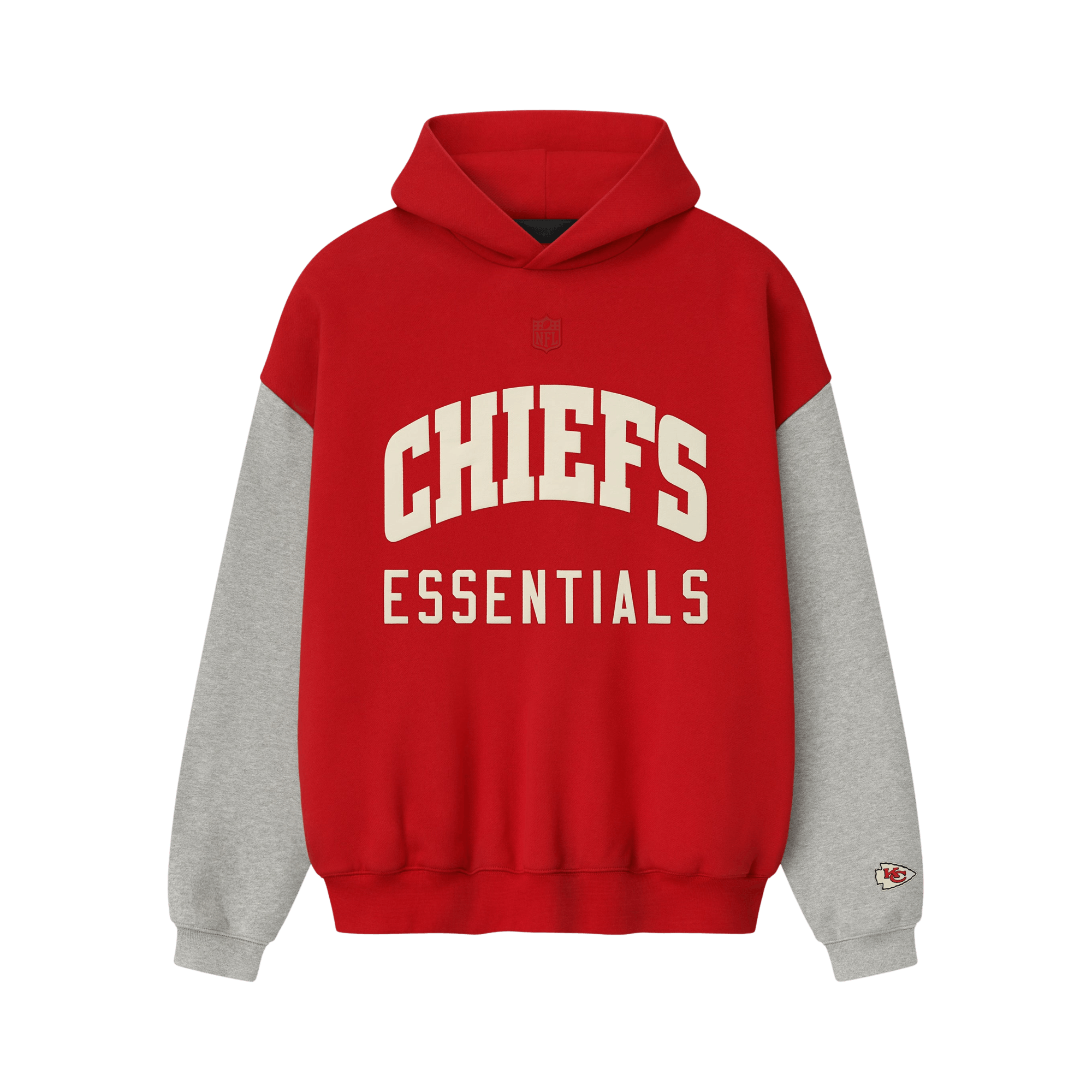 Fear of God Essentials Chiefs Sport Hoodie 'Red/Concrete Heather'