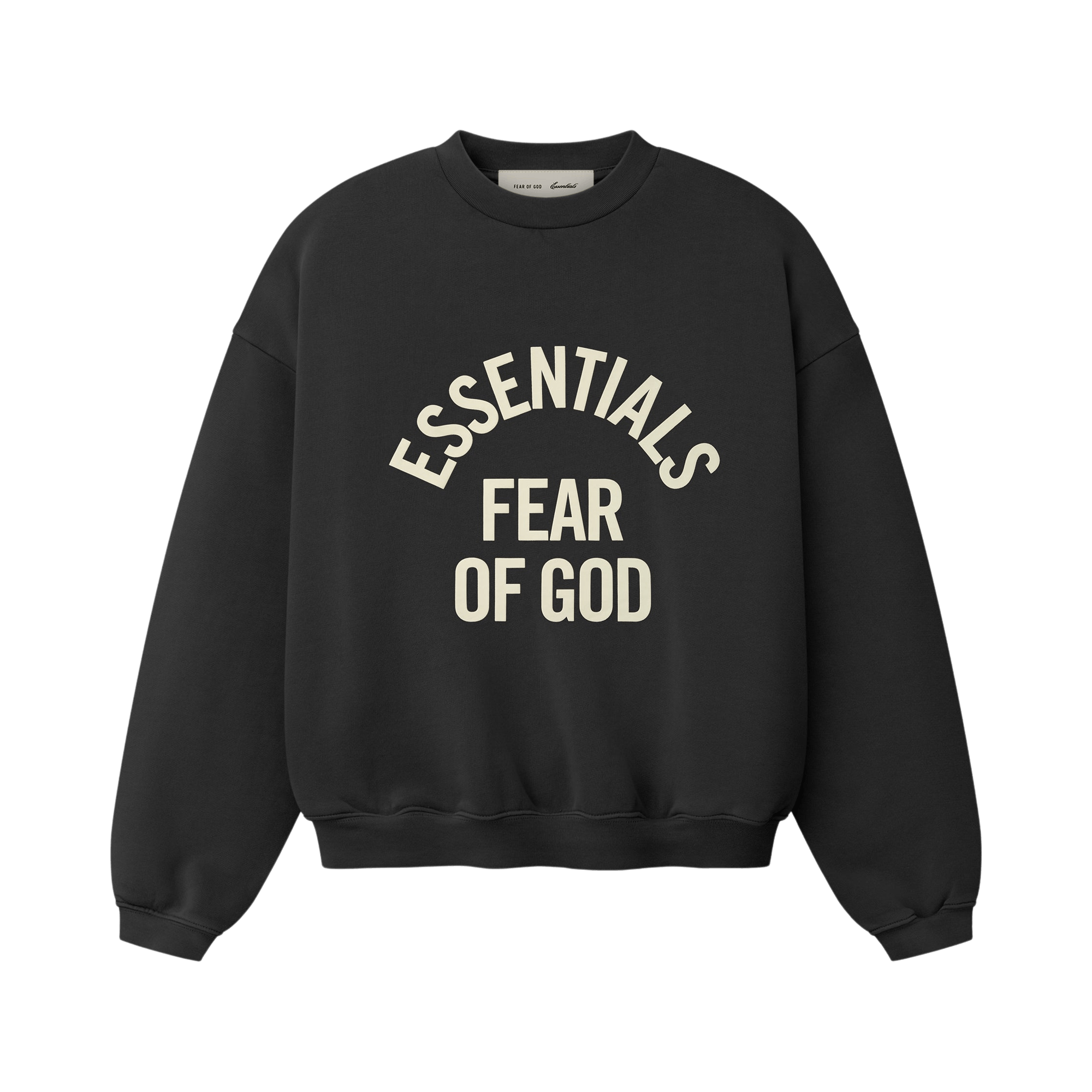 Fear of God Essentials Campus 90s Crewneck Sweatshirt 'Faded Black'