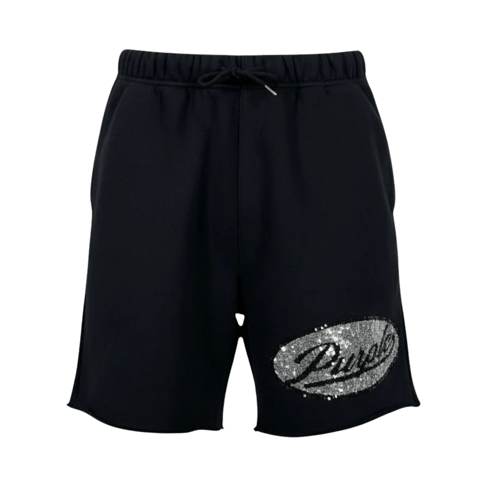 PURPLE BRAND Heavyweight Fleece Raw Hem Short 'Black'
