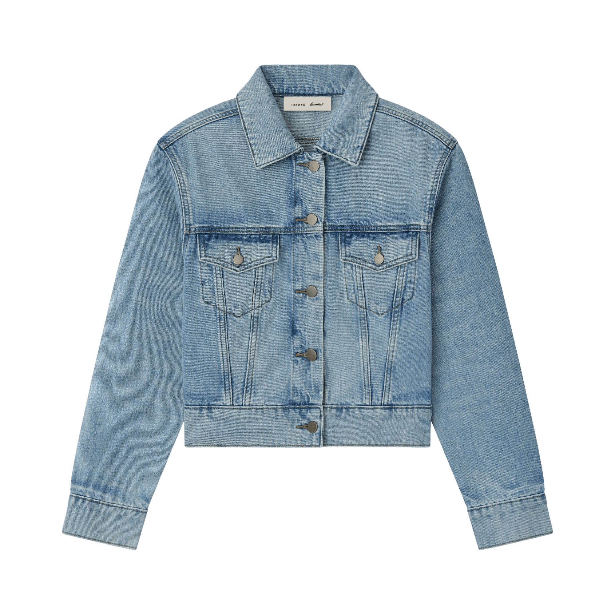Fear of God Essentials Denim Trucker Jacket 'Classic Blue'