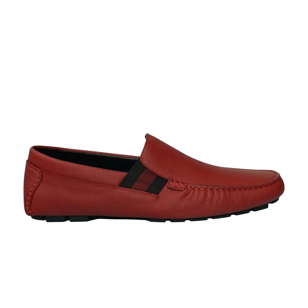 Gucci Soft Leather Driving Loafer 'Rosso Ancora'