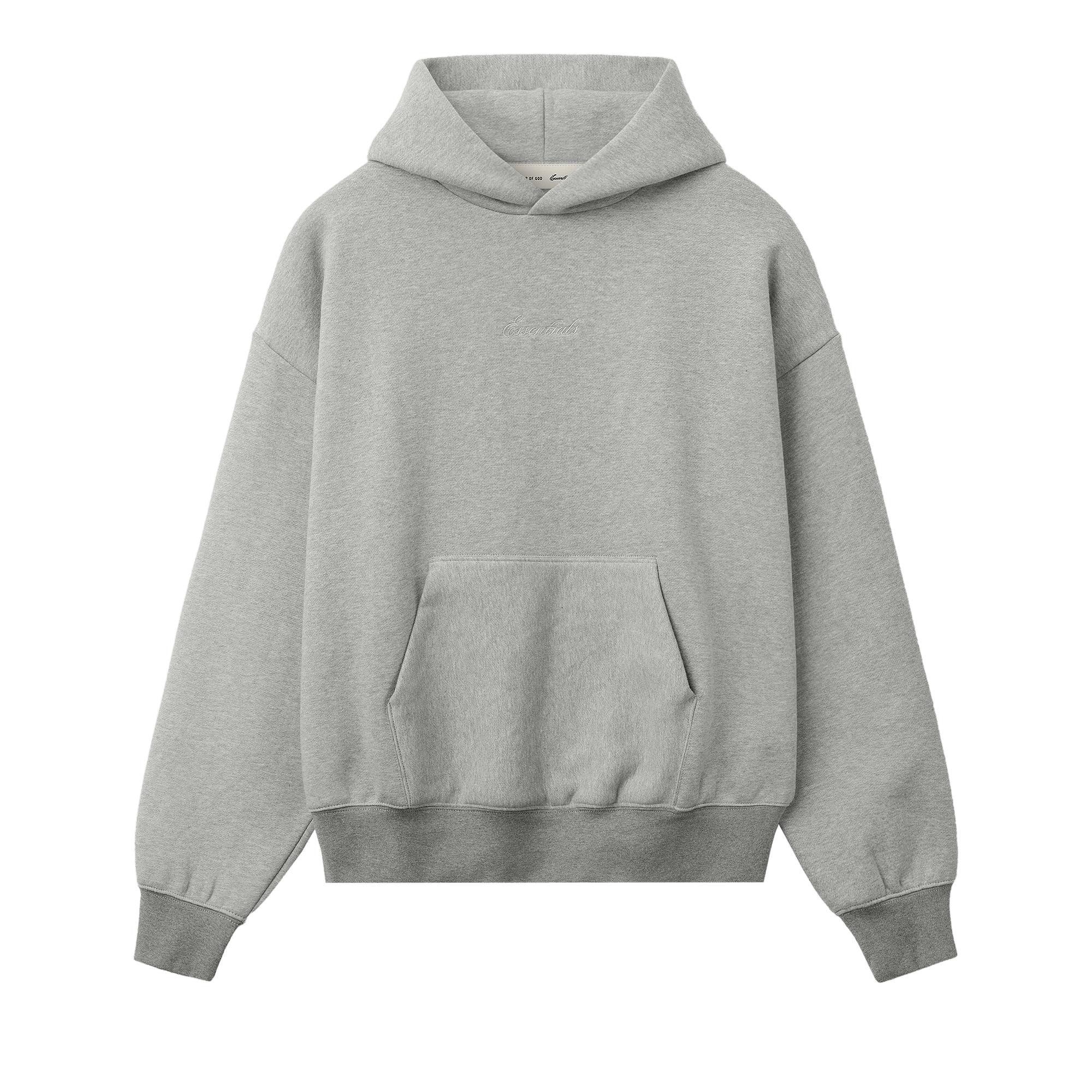 Fear of God Essentials Signature Classic Hoodie 'Concrete Heather/Dark Concrete Heather'