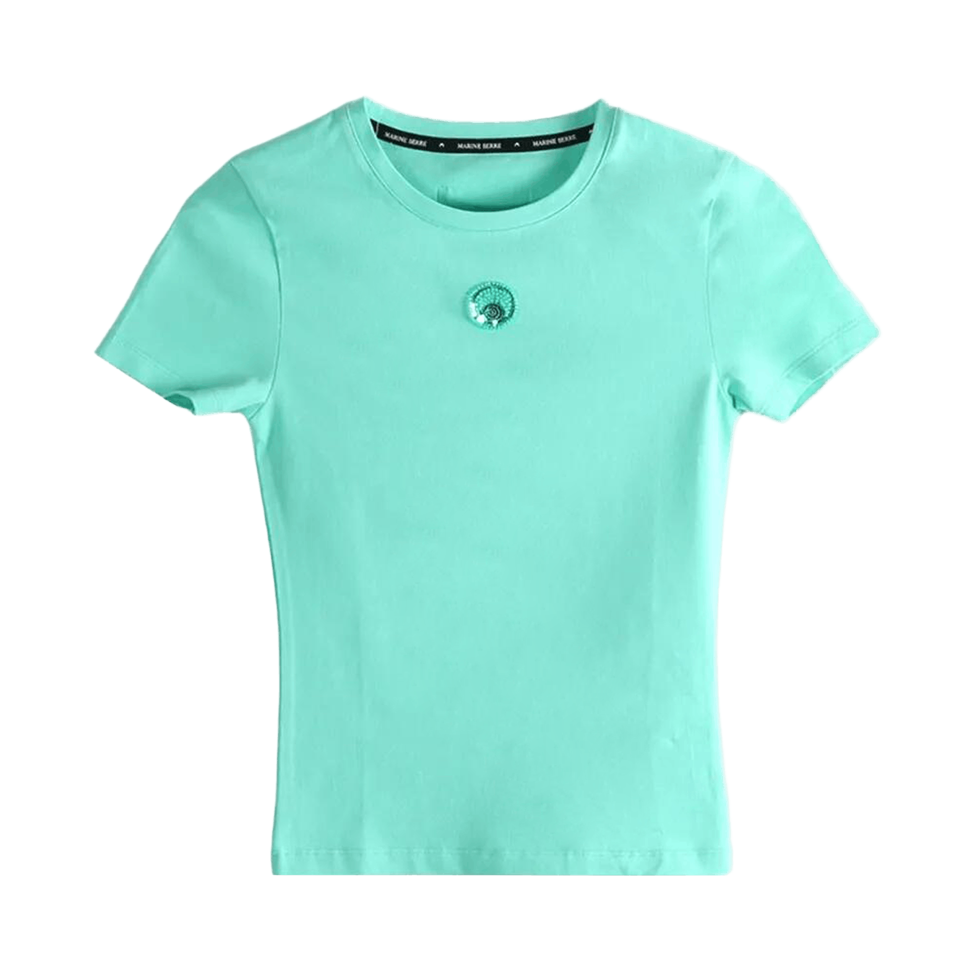 Buy Marine Serre Moonfish Skin Jacquard Knit Polo Shirt 'Sea Blue