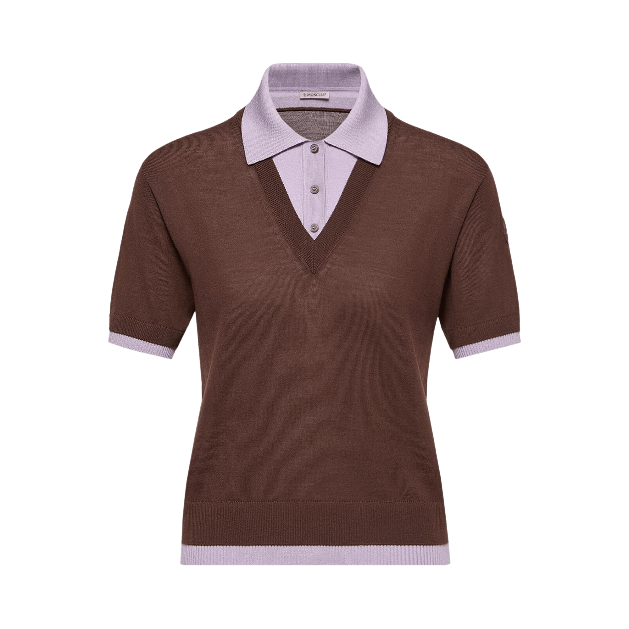 Moncler Short-Sleeve Polo 'Burgundy'