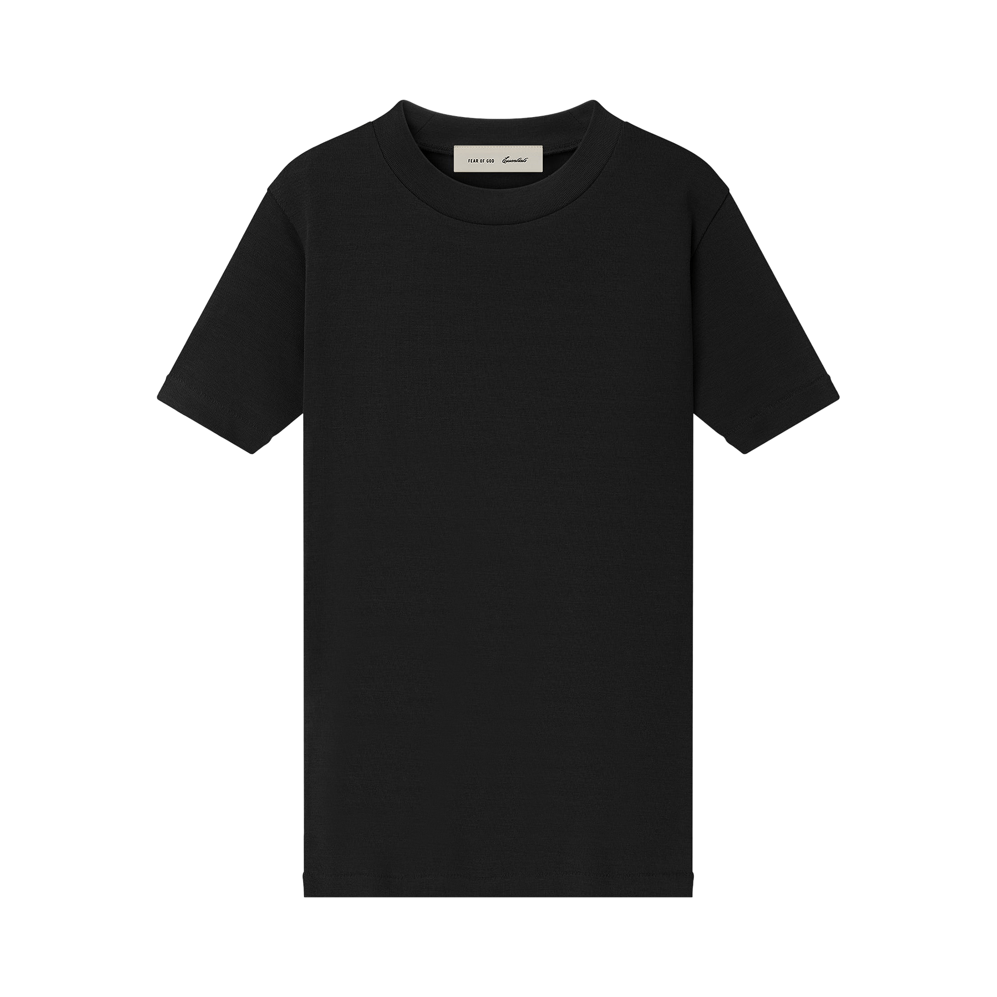 Fear of God Essentials Rib Fitted Short Sleeve Tee 'Vintage Black'
