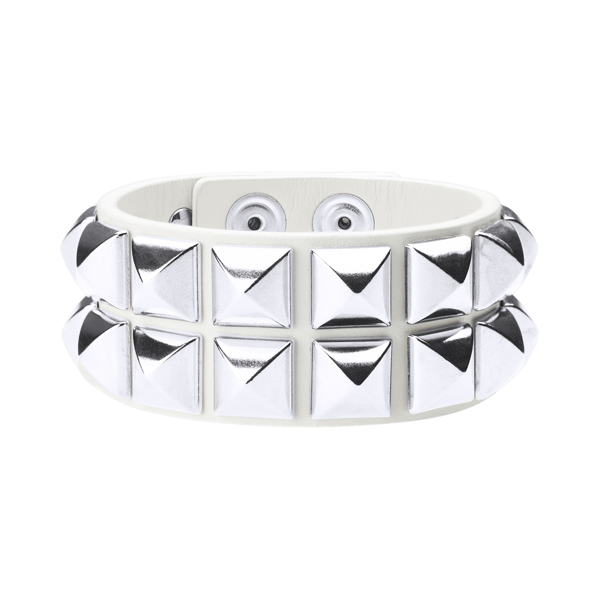 Supreme Studded Leather Bracelet 'White'