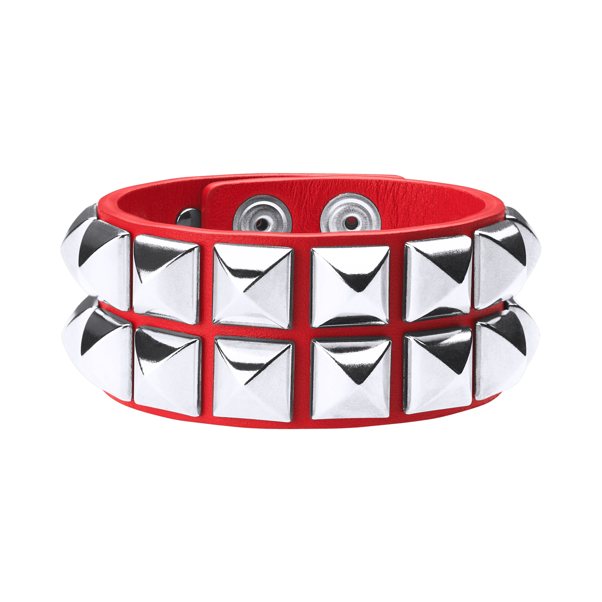 Supreme Studded Leather Bracelet 'Red'