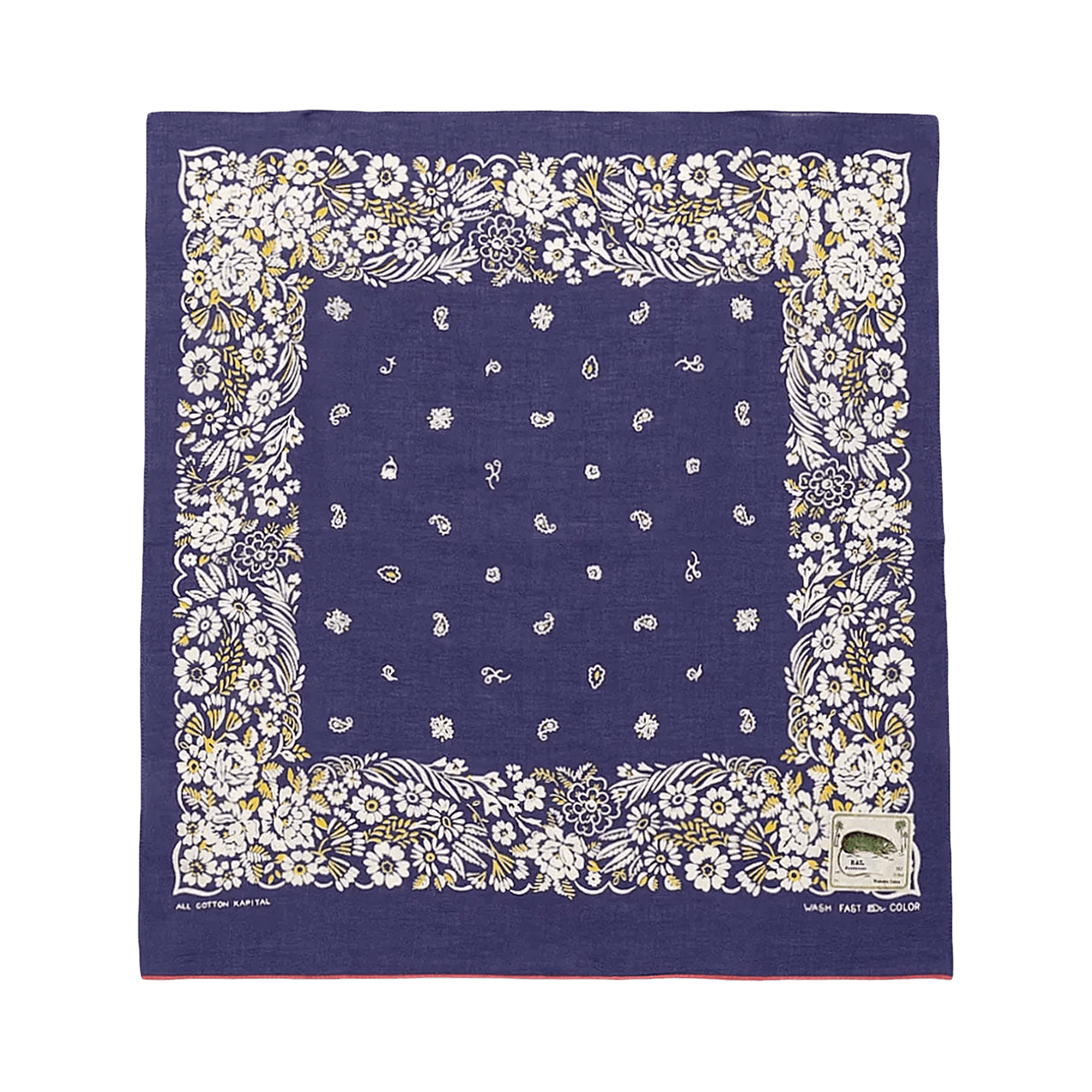 Kapital Fastcolor Selvedge Bandana (Churchill Garden) 'Purple'