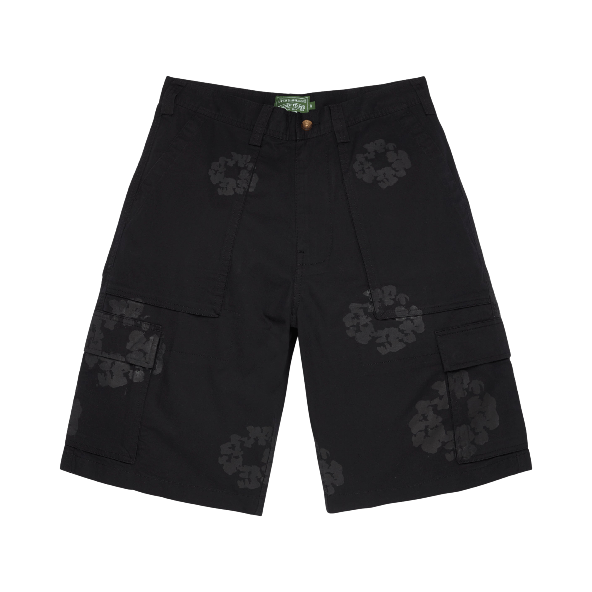 Denim Tears Mono Wreath Cargo Short 'Black'