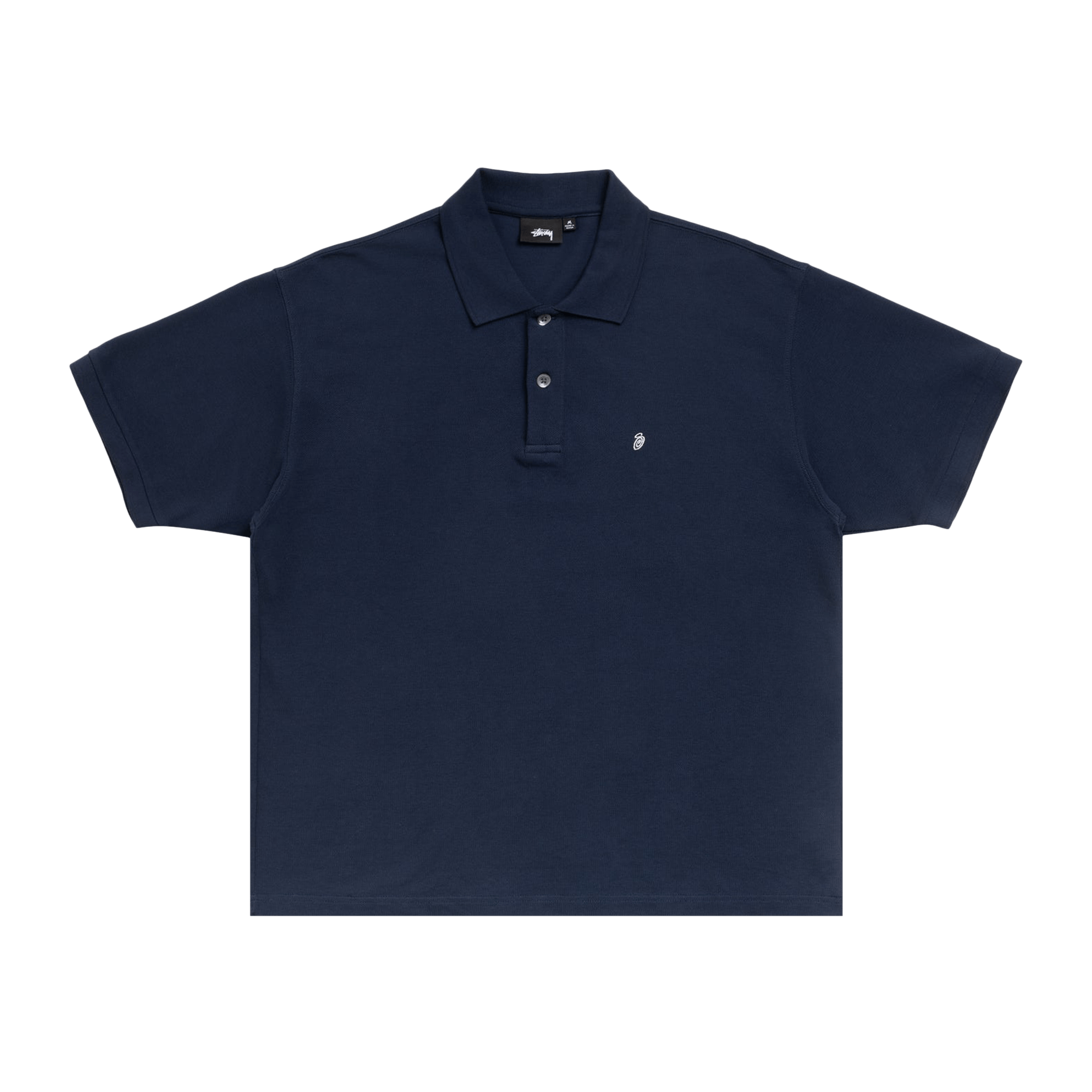 Stussy Classic Pique Polo Shirt 'Navy'