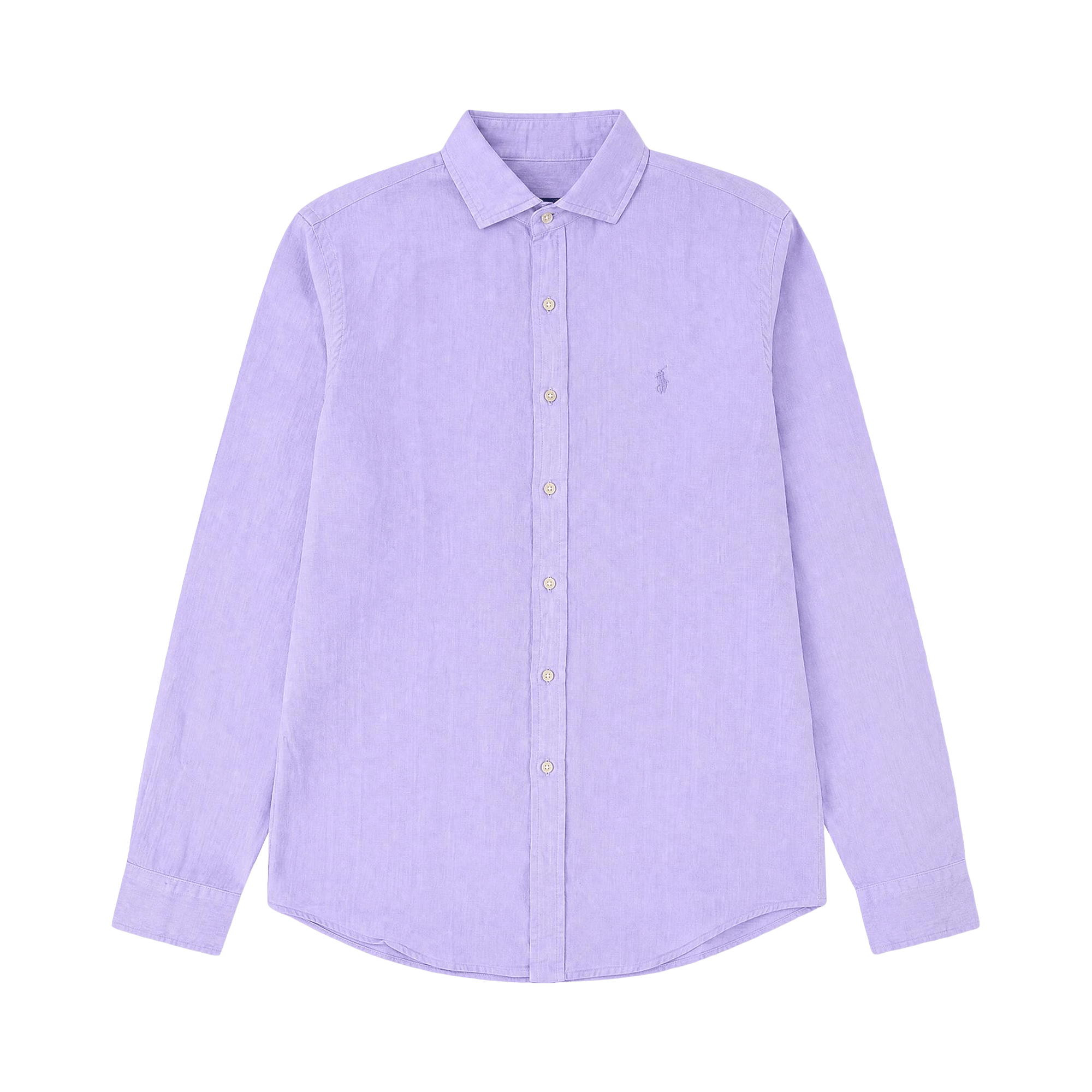 Polo Ralph Lauren Slubby Linen Sport Shirt 'Powder Purple'