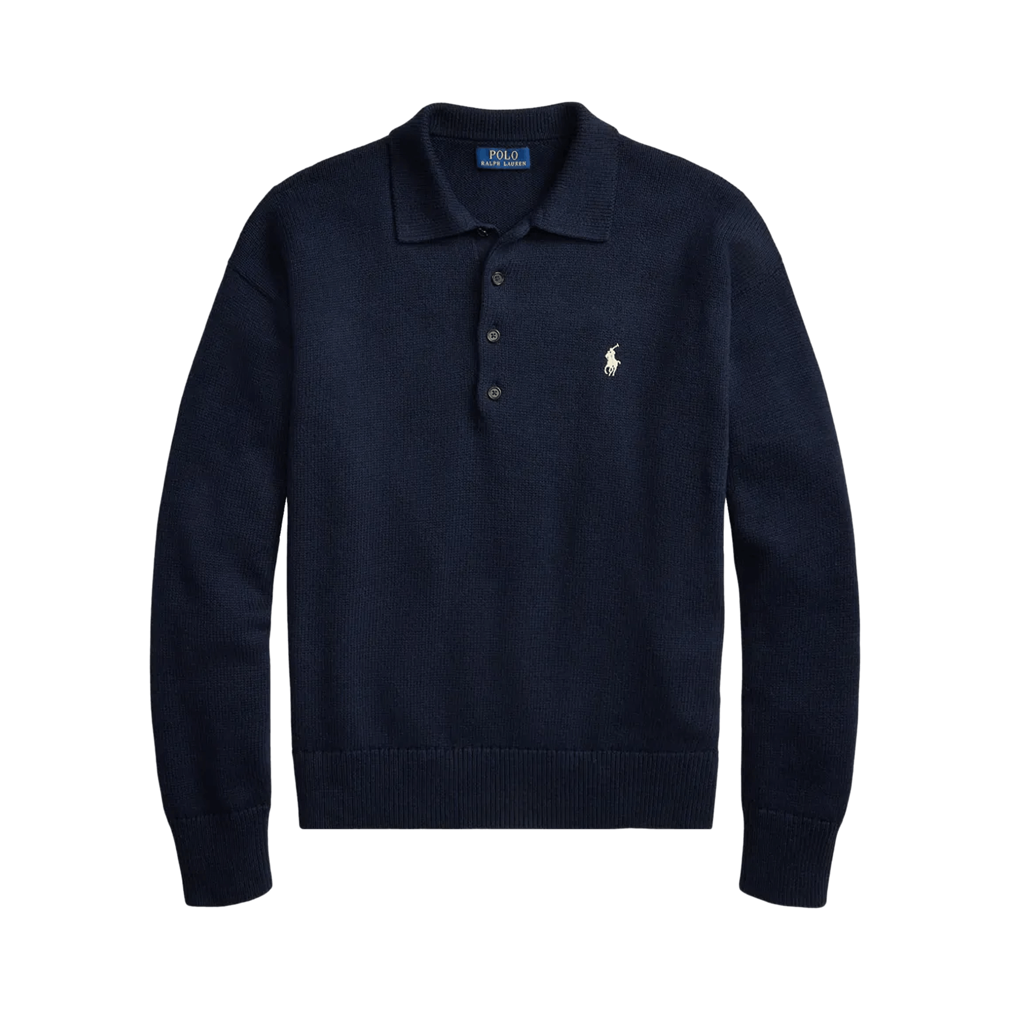 Polo Ralph Lauren Novelty Flag 4-Button Placket Pullover Sweater 'Navy Combo'