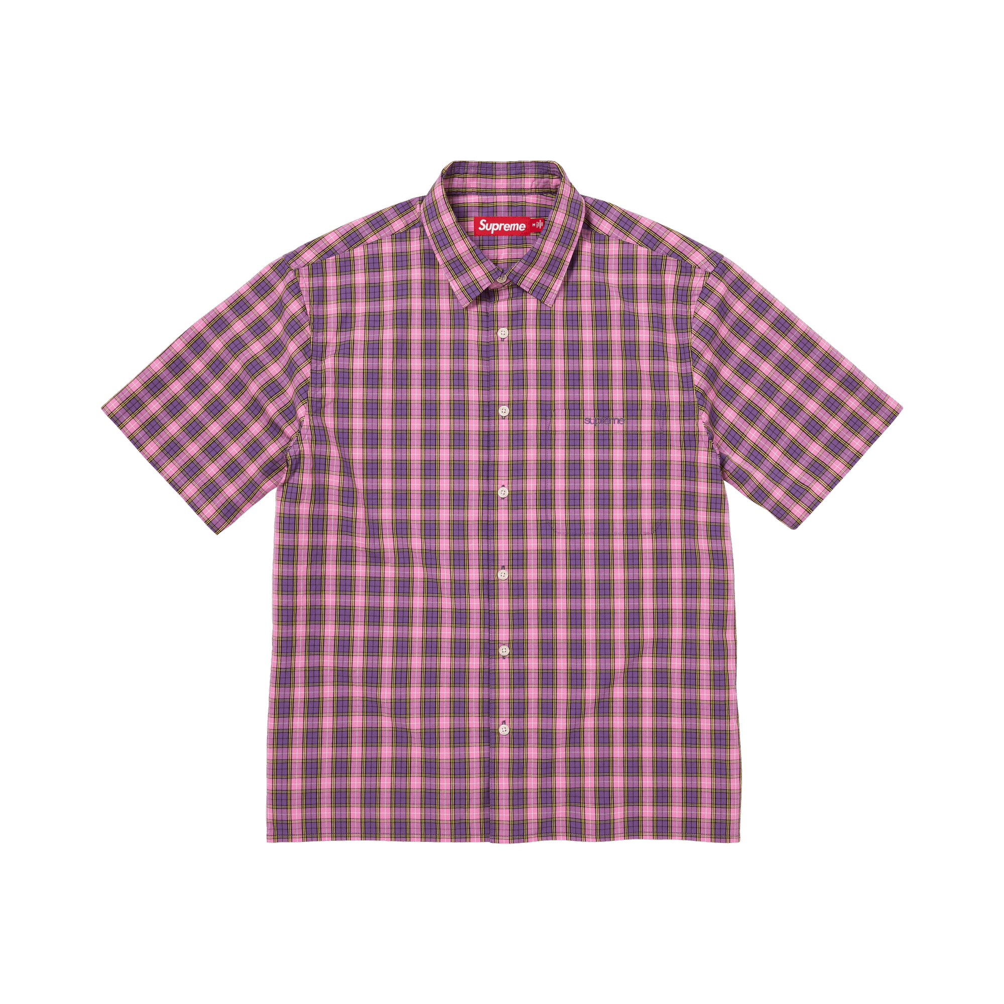 Supreme Mini Plaid Short-Sleeve Shirt 'Purple'