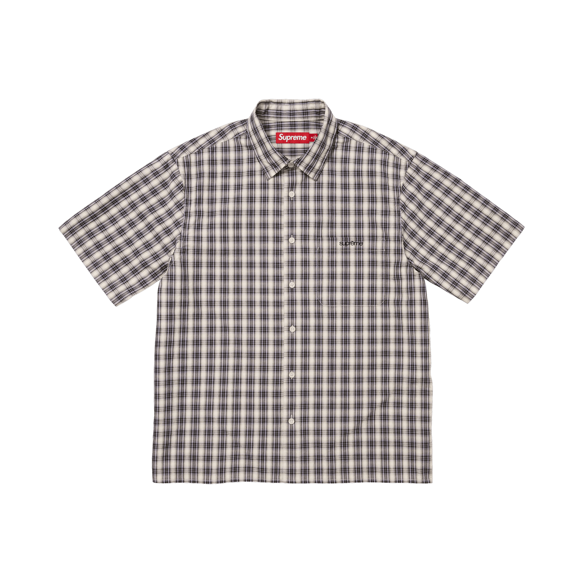 Supreme Mini Plaid Short-Sleeve Shirt 'Stone'