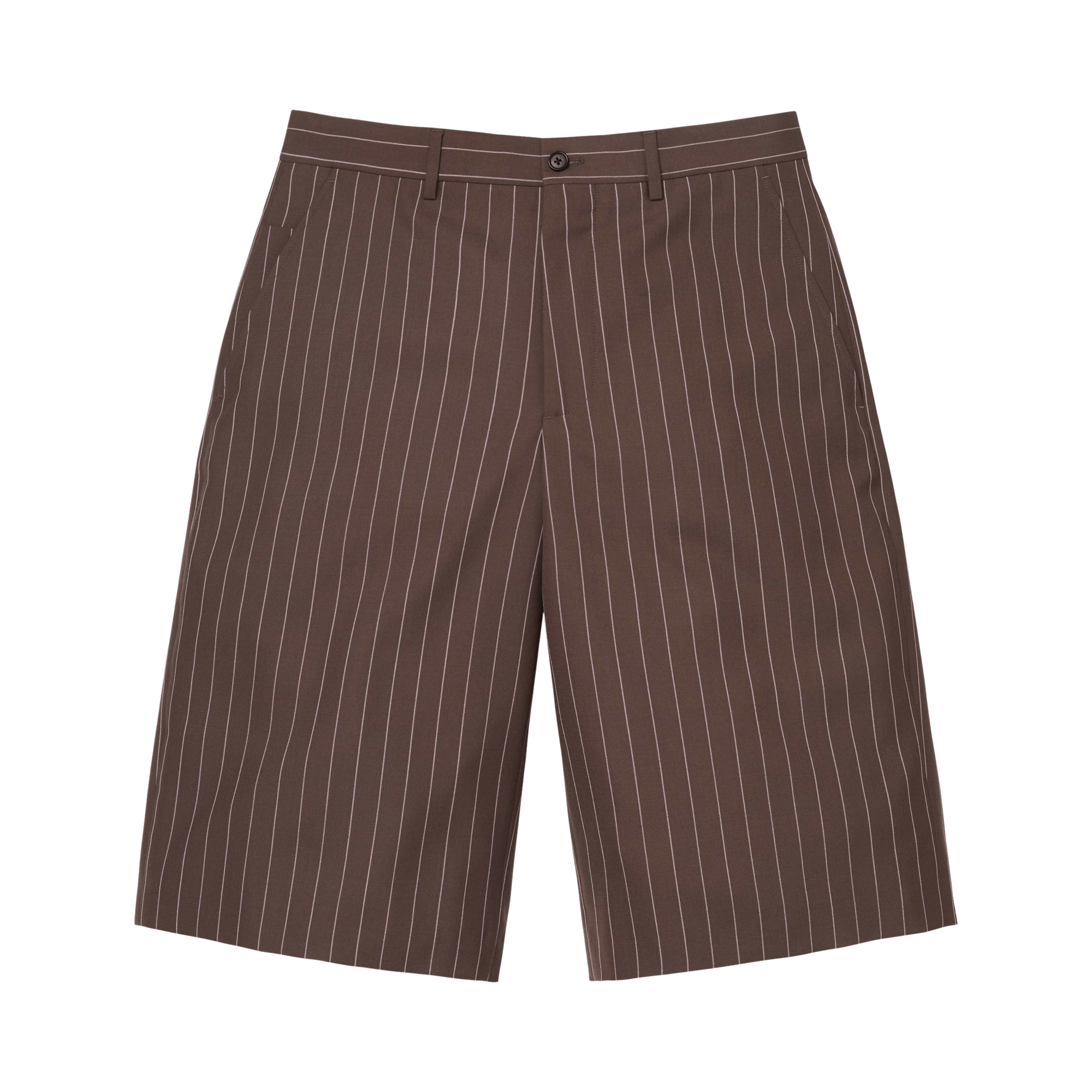 Supreme Pinstripe Wool Trouser Short 'Brown'