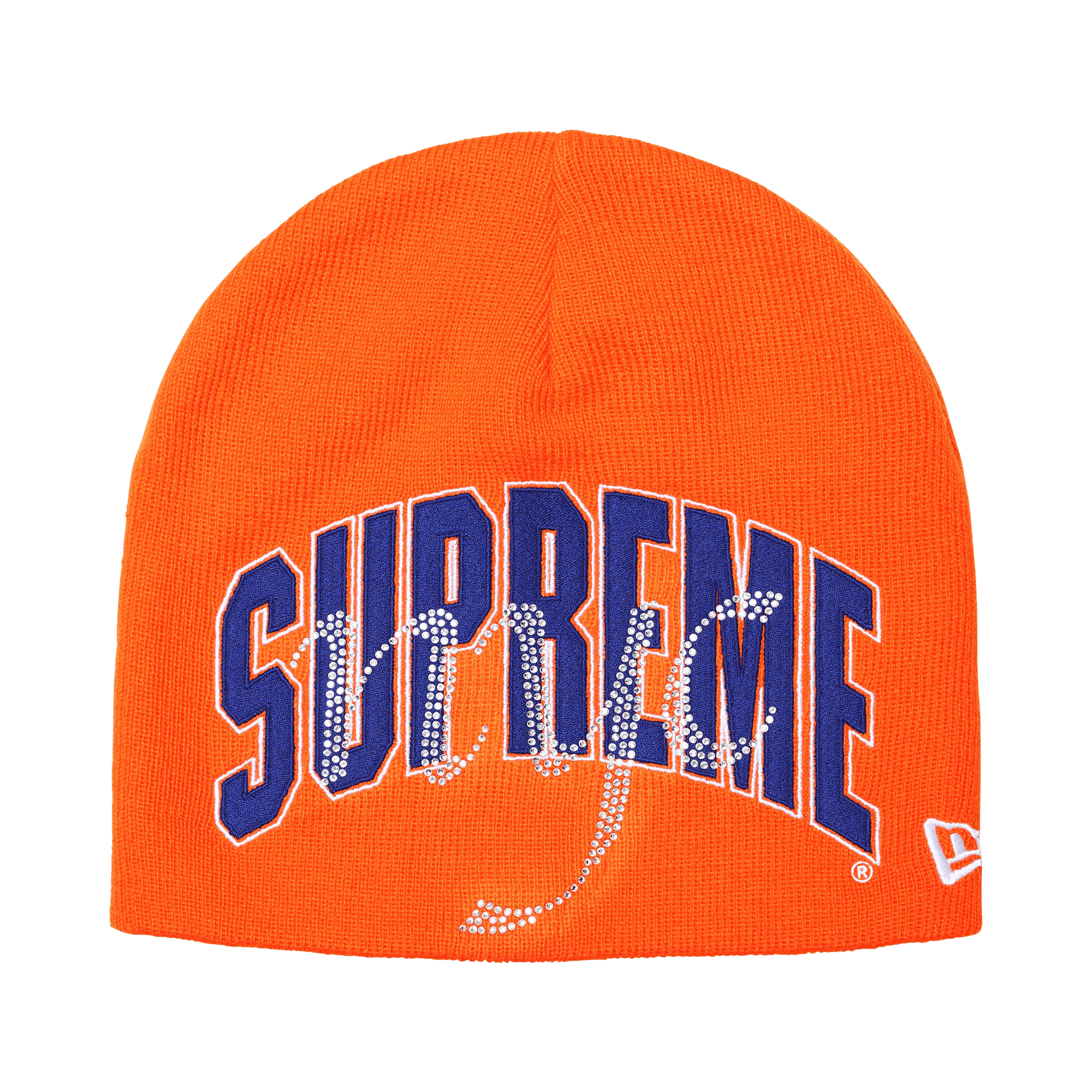 Supreme New Era Rhinestone Beanie 'Orange'