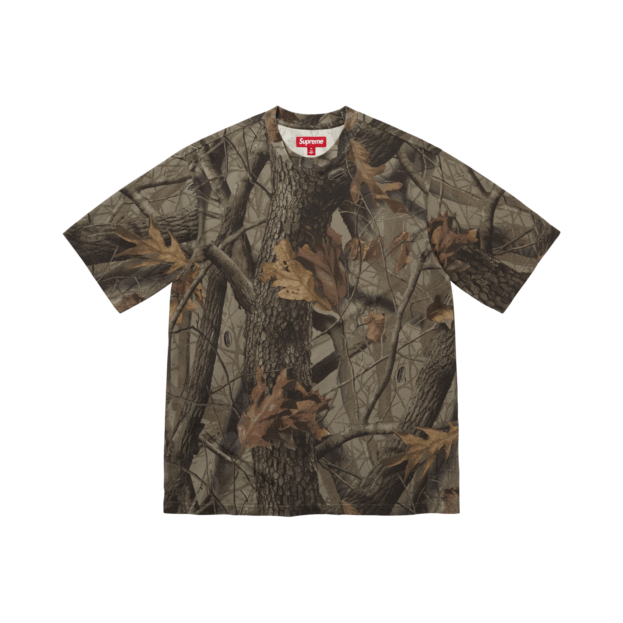 Supreme Rhinestone Script Short-Sleeve Top 'Realtree Hardwoods Camo'