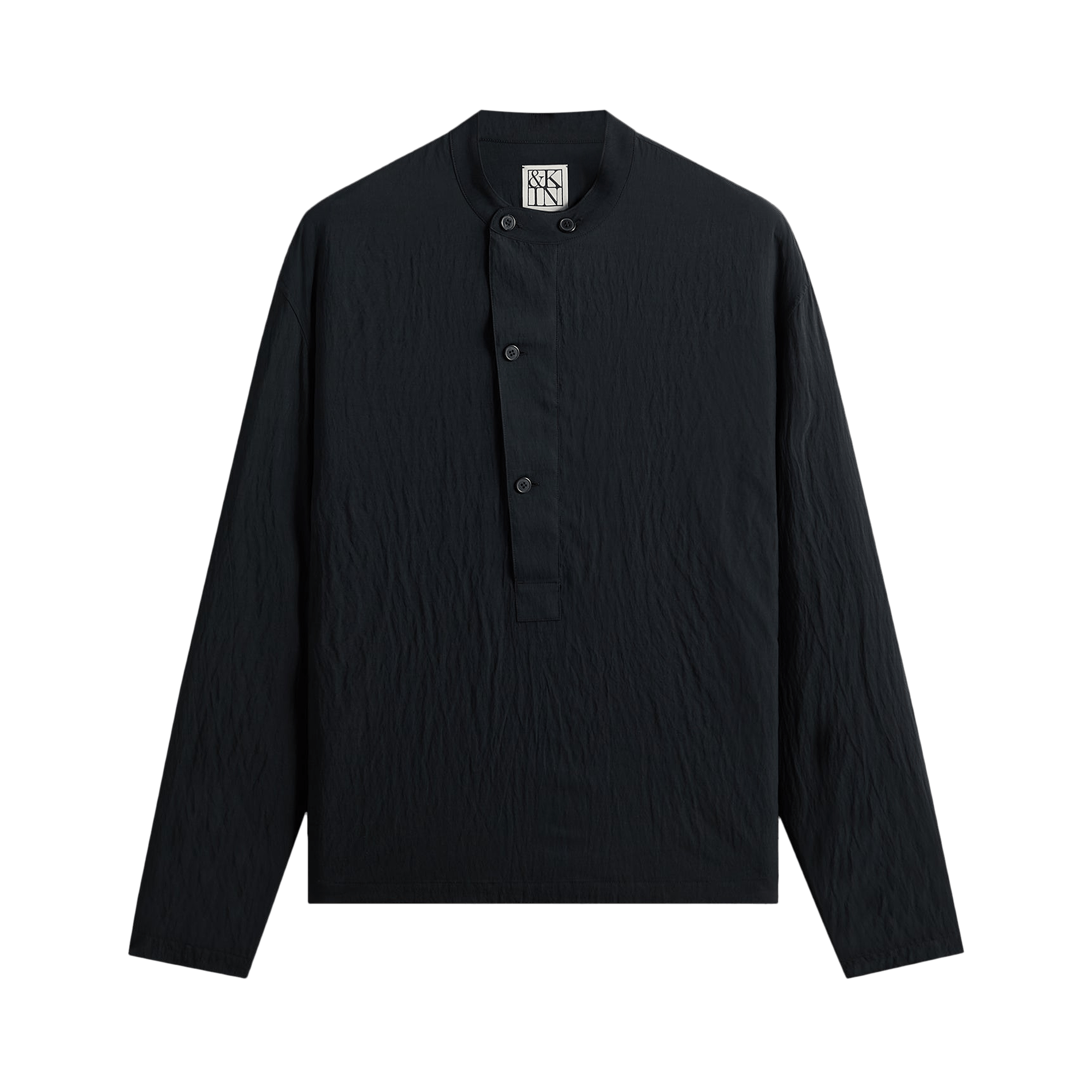 Kith &Kin Wrinkle Cupro Leven Shirt 'Black'
