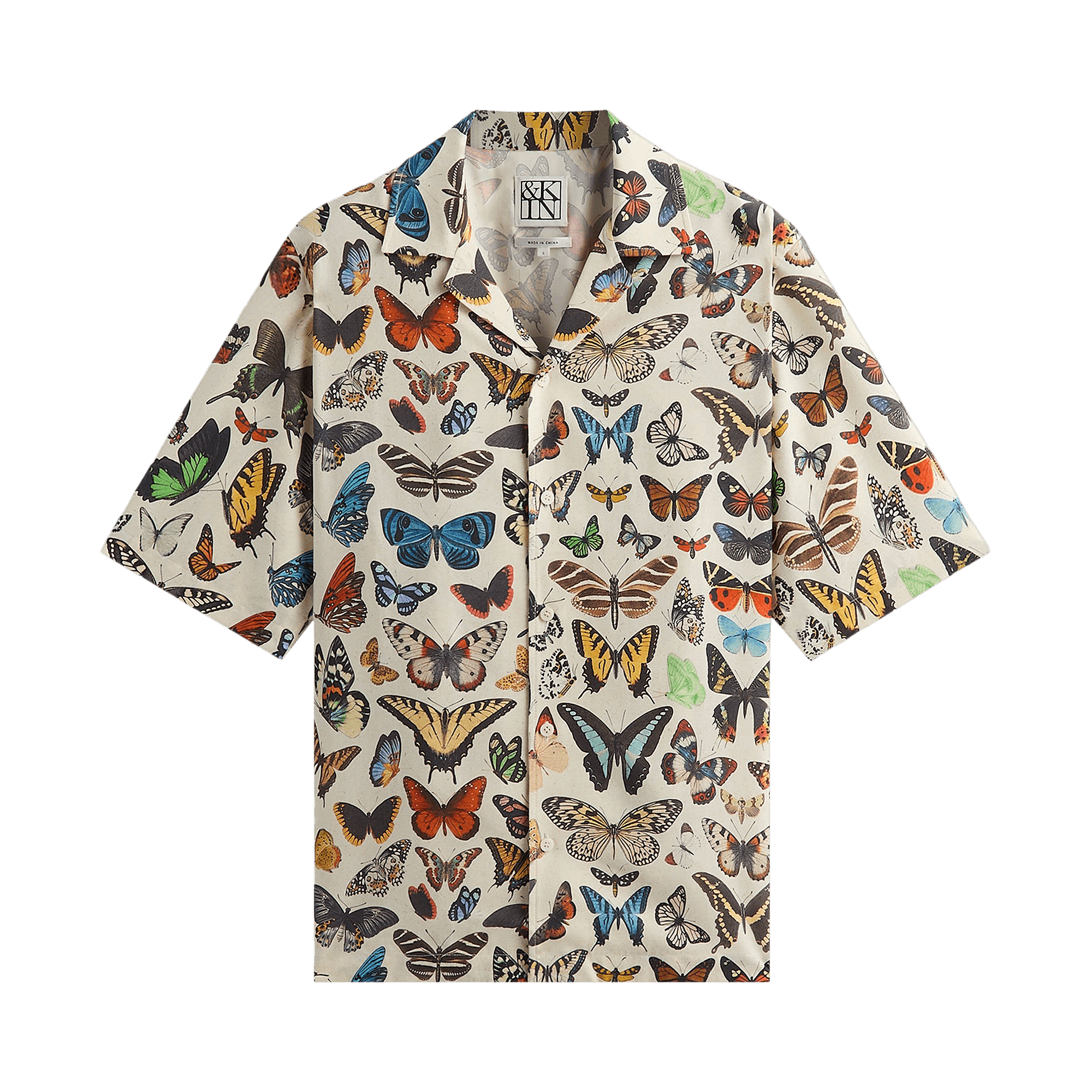 Kith &Kin Butterfly Archive Thompson Camp Collar Shirt 'Sandrift'