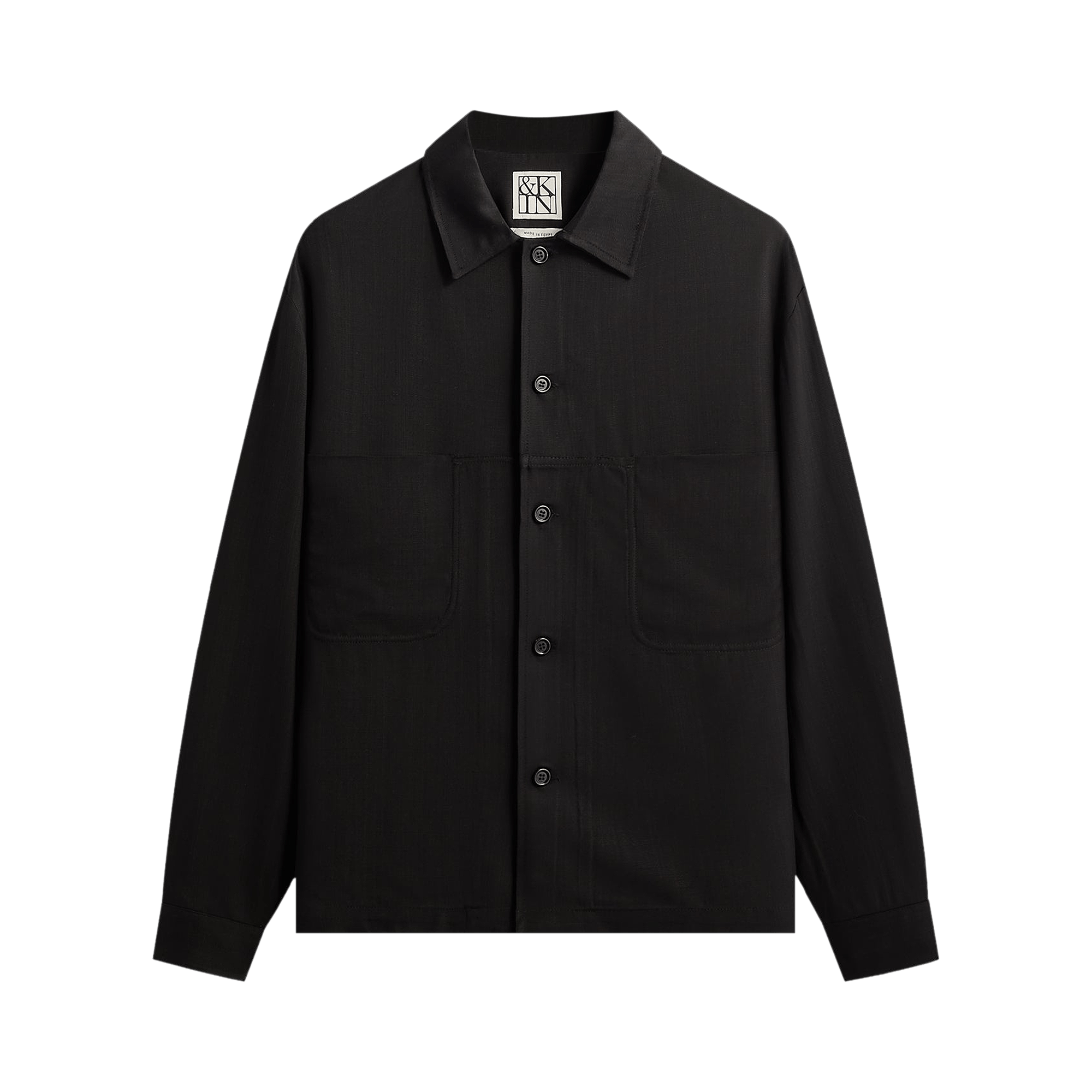 Kith &Kin Textured Viscose Ace Buttondown 'Black'