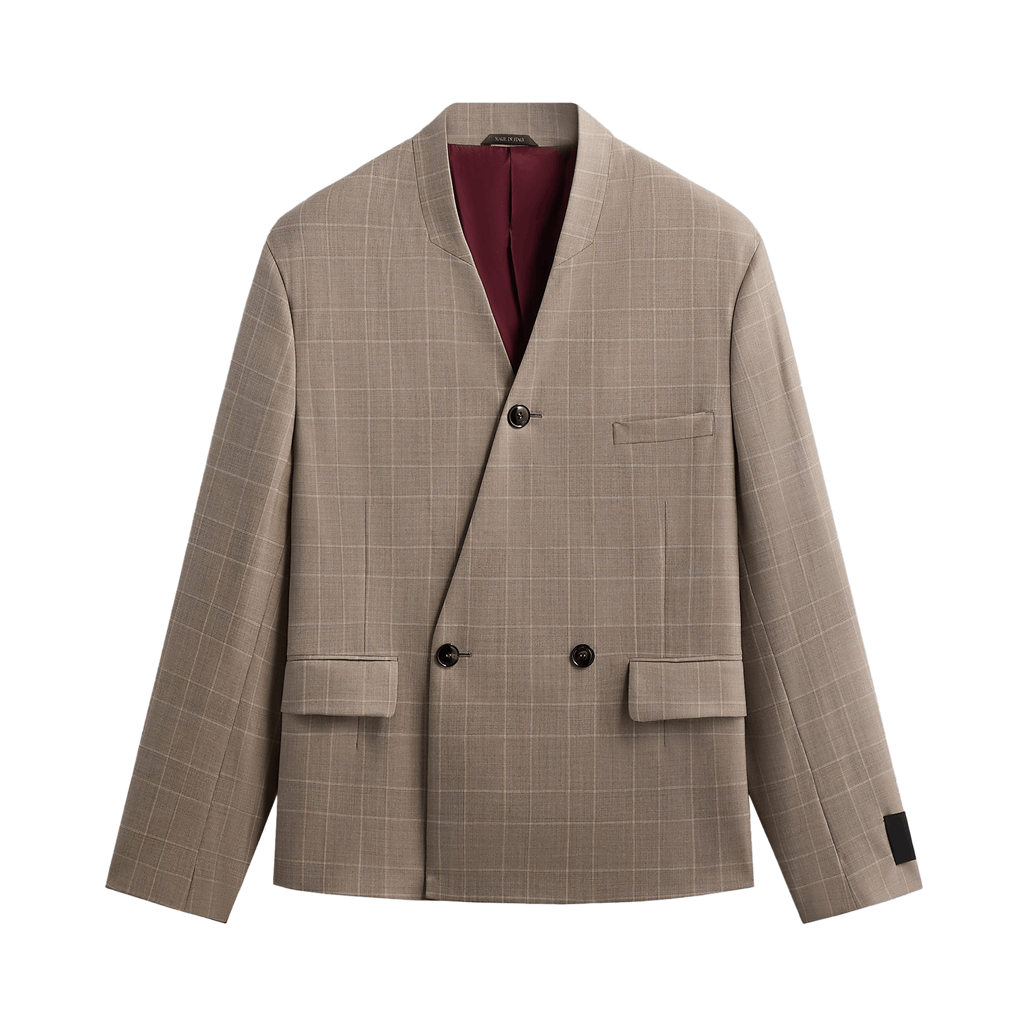 Kith &Kin x Giorgio Armani Single Breasted Collarless Jacket 'Dark Ash'
