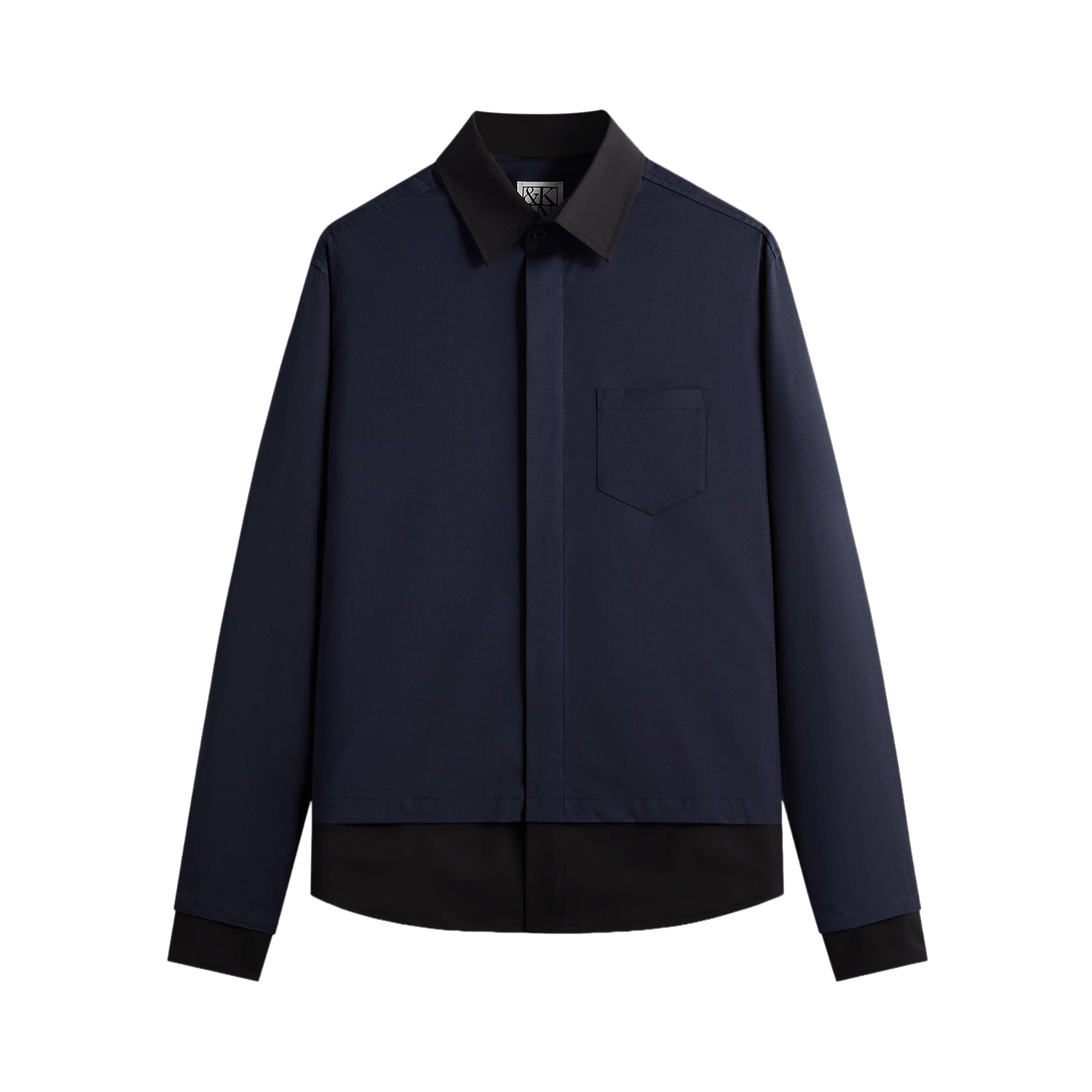 Kith &Kin Tropical Wool Nico Shirt 'Nocturnal'