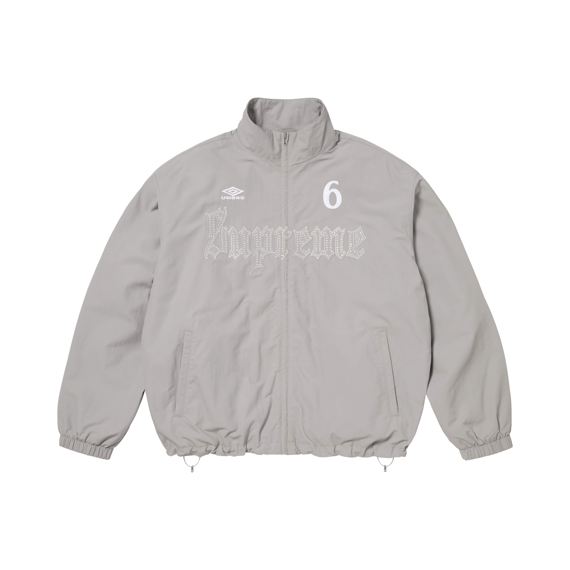 Supreme x Umbro Rhinestone Track Jacket 'Light Grey'