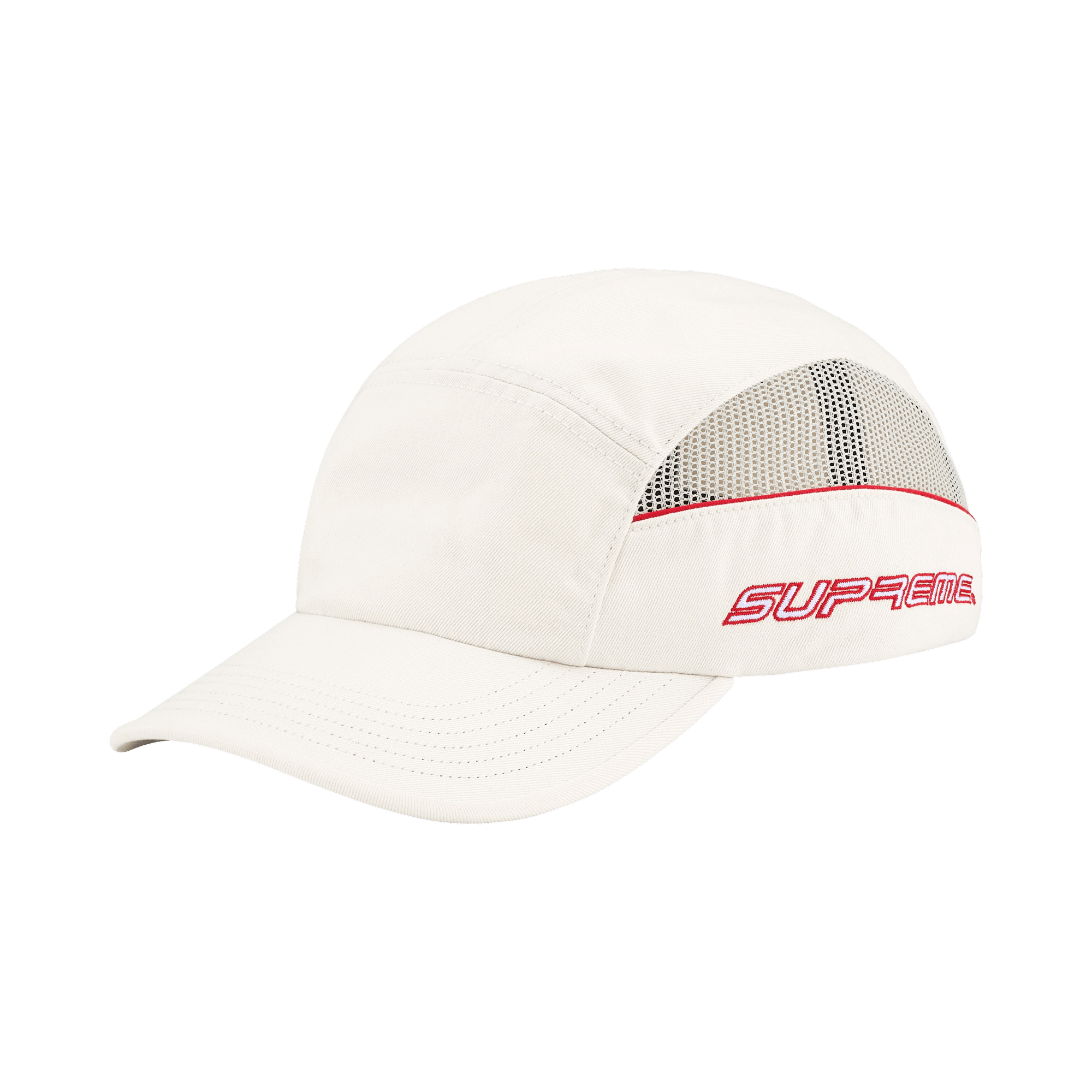 Supreme Side Mesh Piping Camp Cap 'Stone'