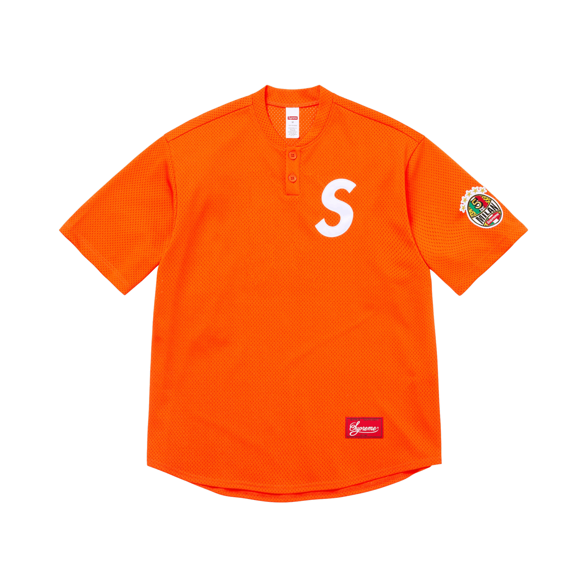 Supreme Shop S Logo Henley 'Orange Milan'
