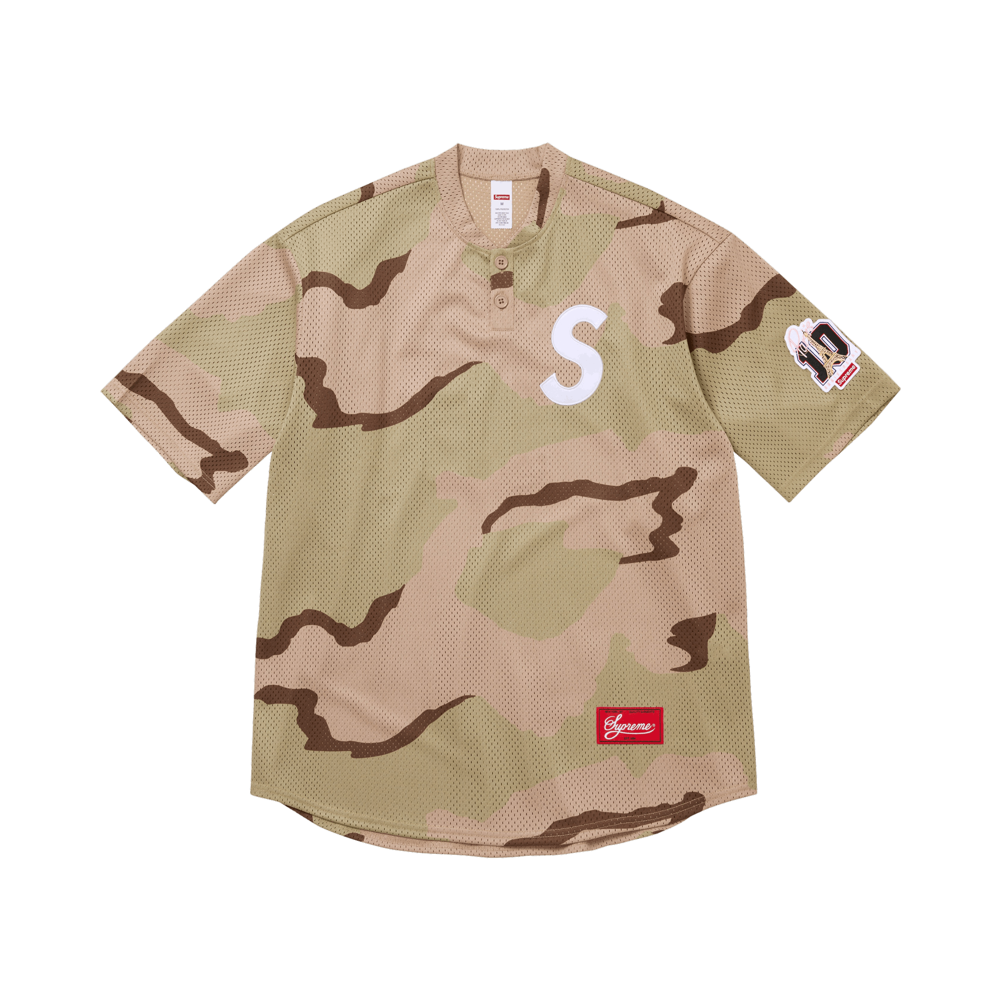 Supreme Shop S Logo Henley 'Desert Camo Paris'
