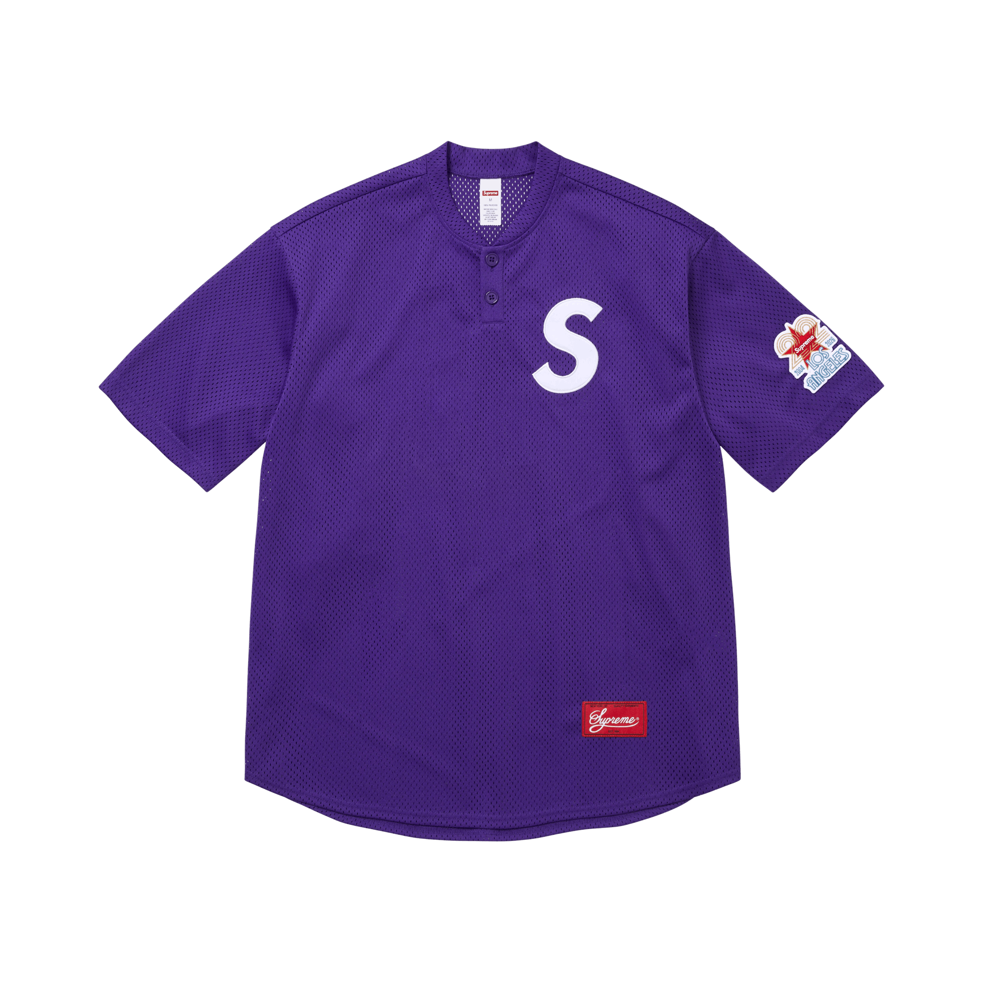 Supreme Shop S Logo Henley 'Purple Los Angeles'