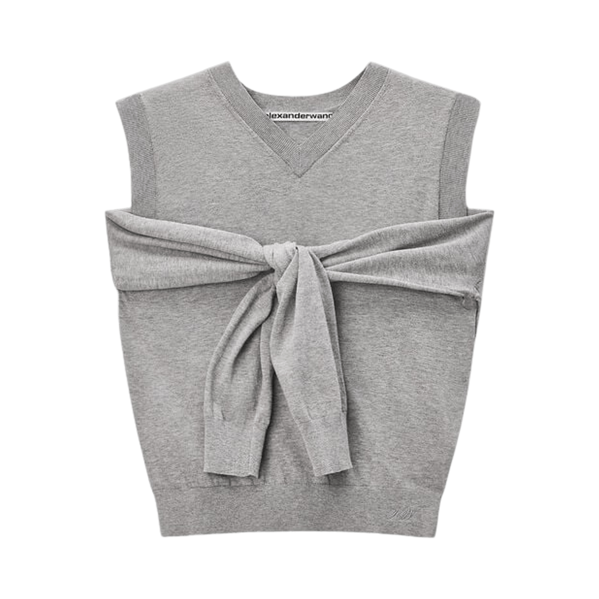 Alexander Wang Wrapped Vest Cardigan 'Heather Grey'