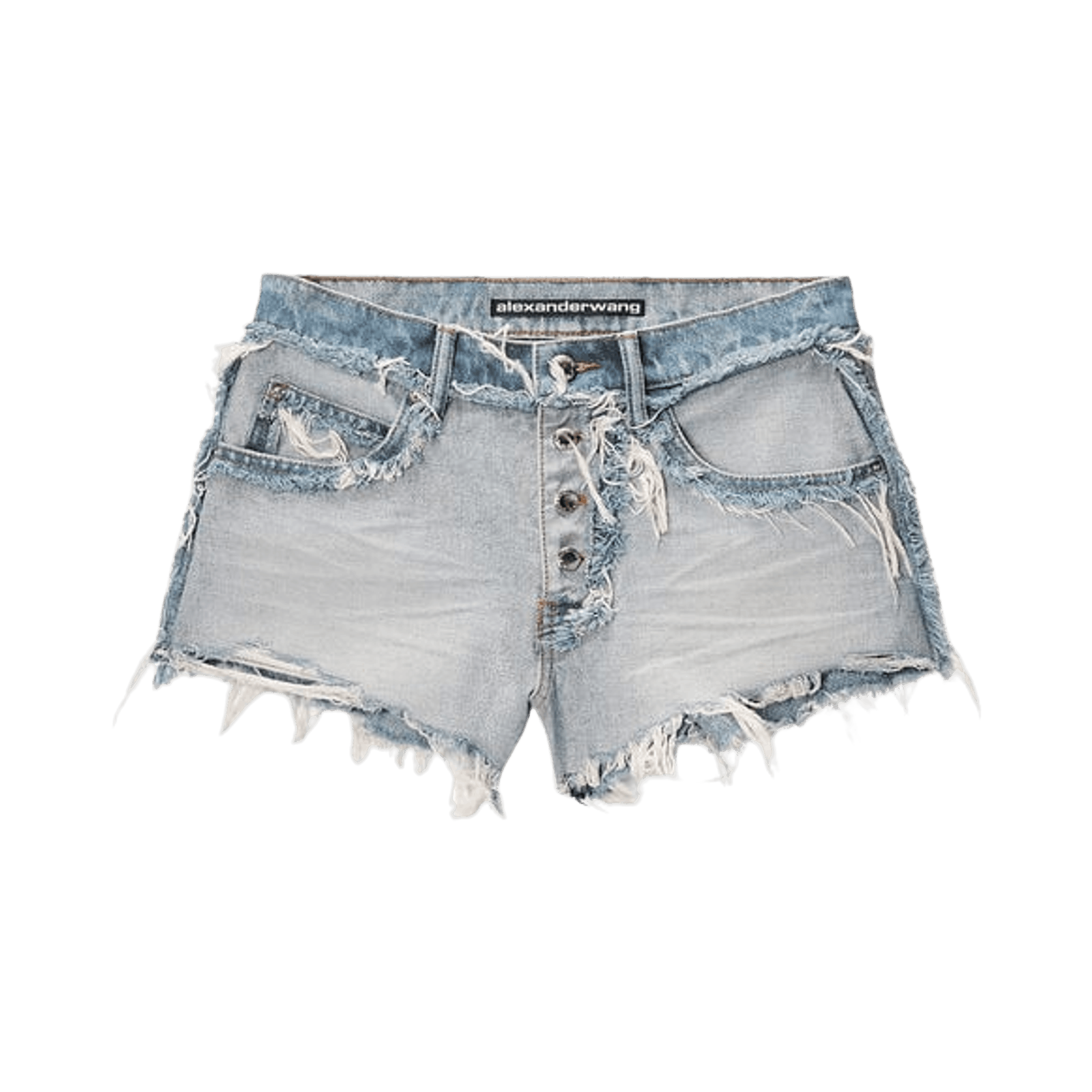 Alexander Wang Emboss Logo Inverted Mid Rise Short 'Inverted Bleach Blue'