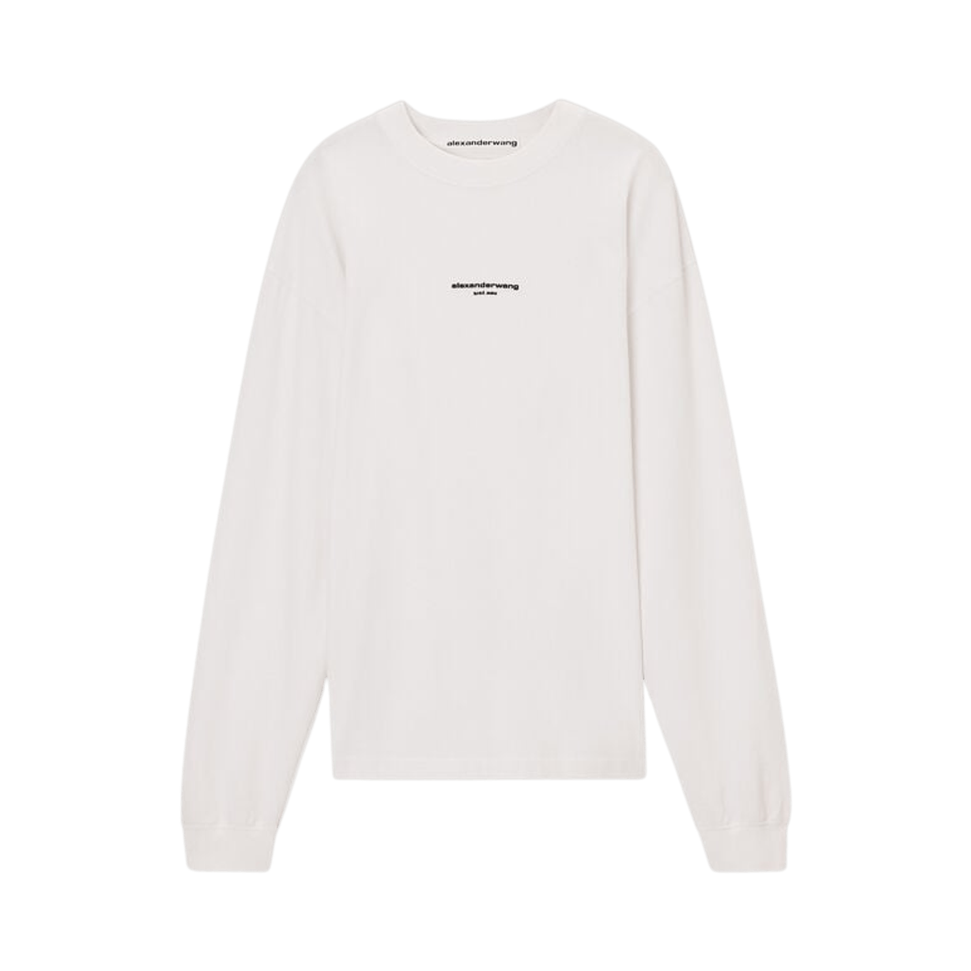 Alexander Wang Logo Print Long-Sleeve Tee 'White'