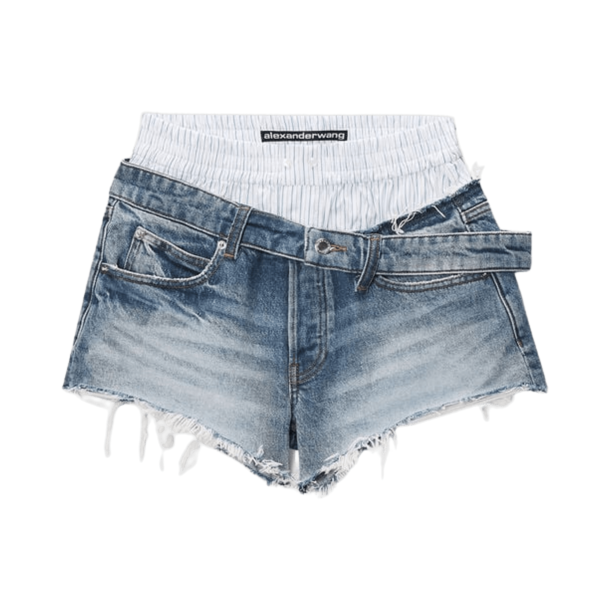 Alexander Wang Boxer And Drop Waistband Pre-Styled Short 'Vintage Marbled Blue'