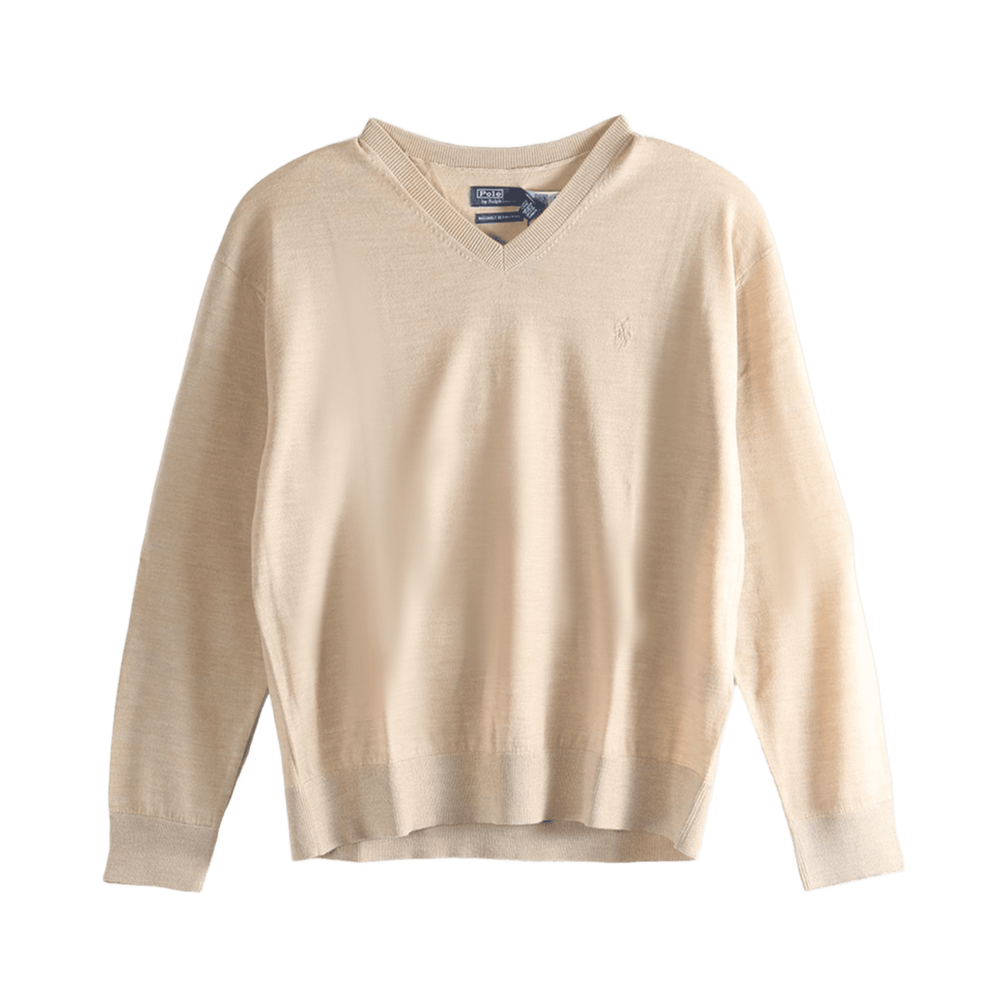 Polo Ralph Lauren Long-Sleeve V Neck Pullover Sweater 'Canoe Tan'