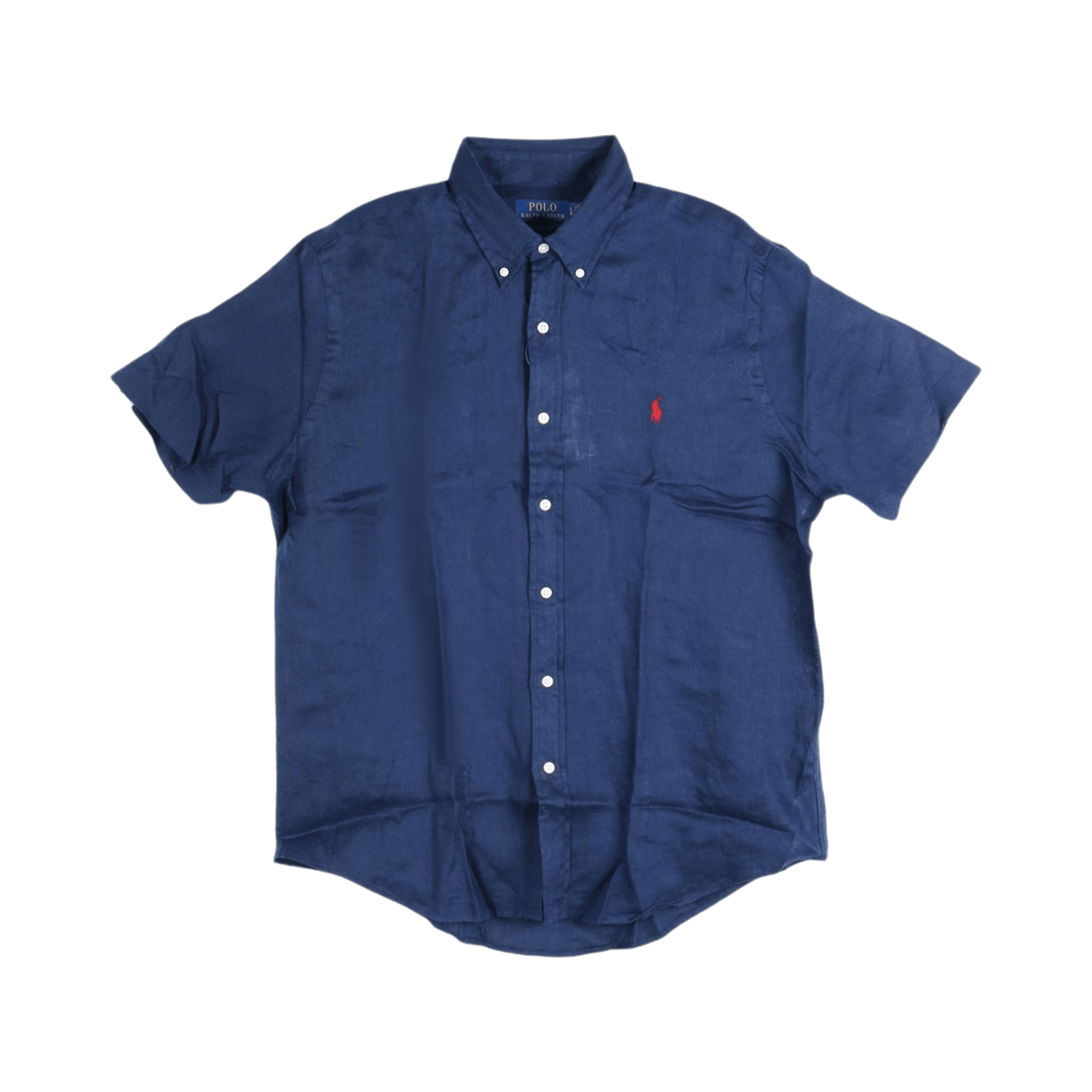 Polo Ralph Lauren Short-Sleeve Piece Dye Linen Sport Shirt 'Newport Navy'