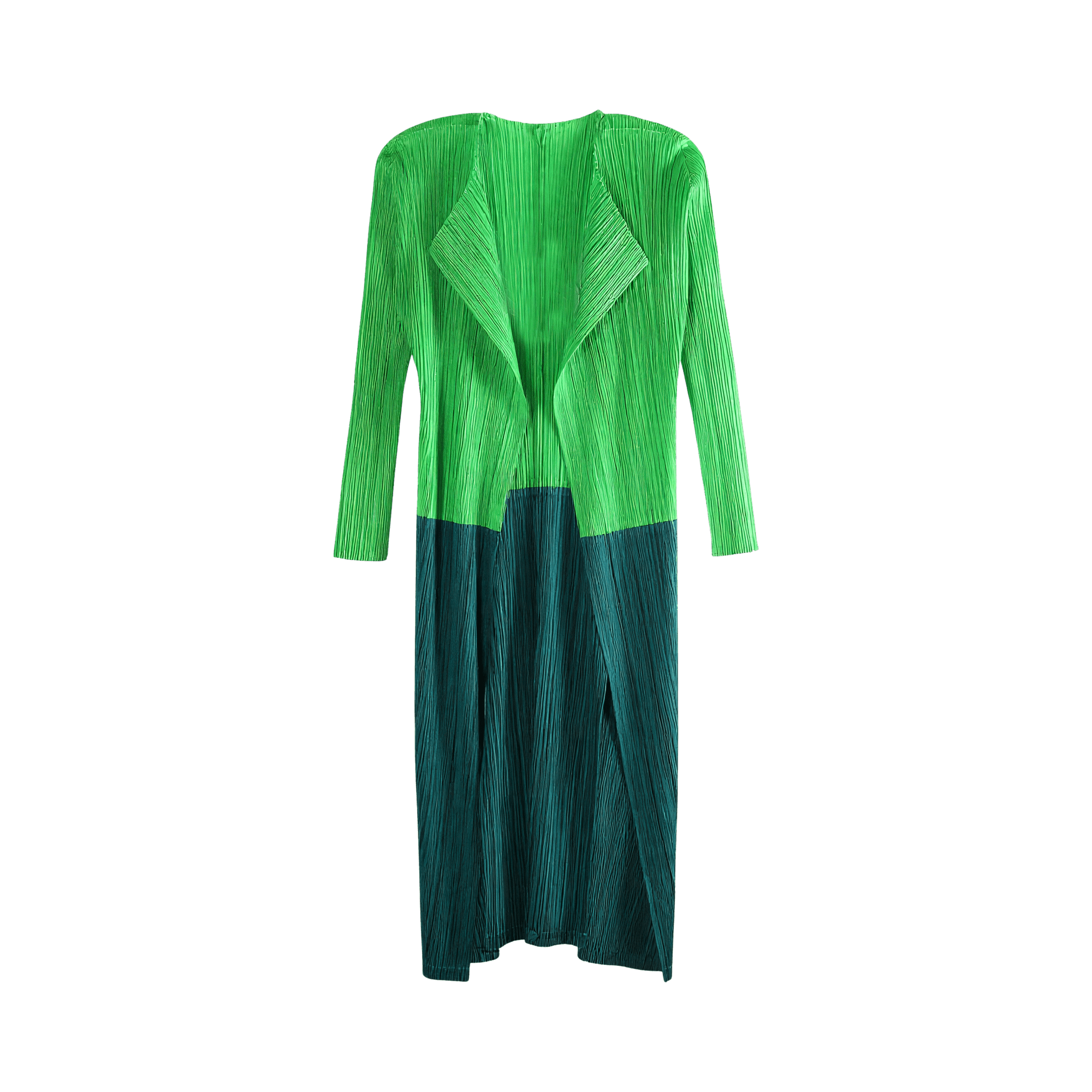Pleats Please Issey Miyake Swing Cardigan 'Green'