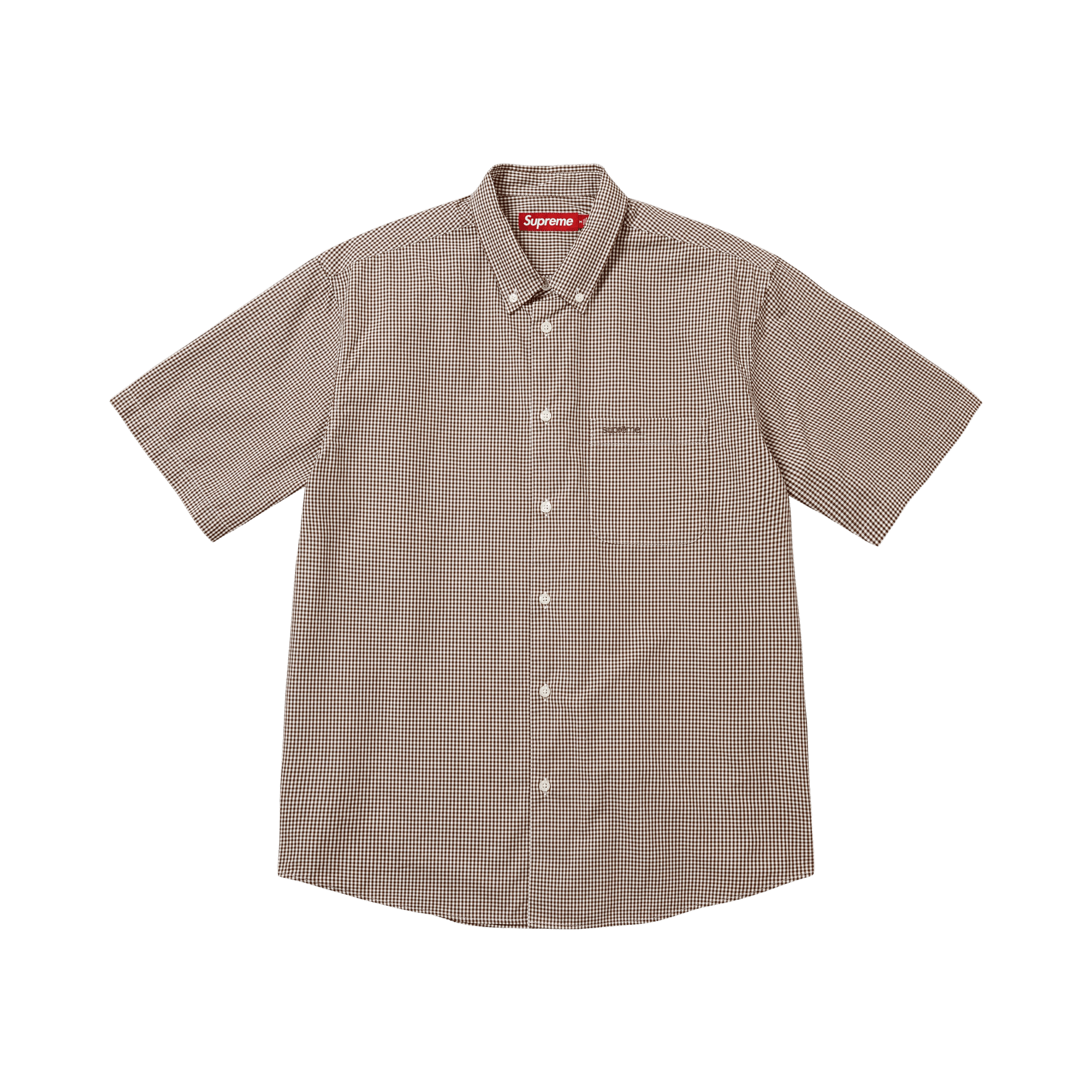 Supreme Gingham Short-Sleeve Shirt 'Brown'