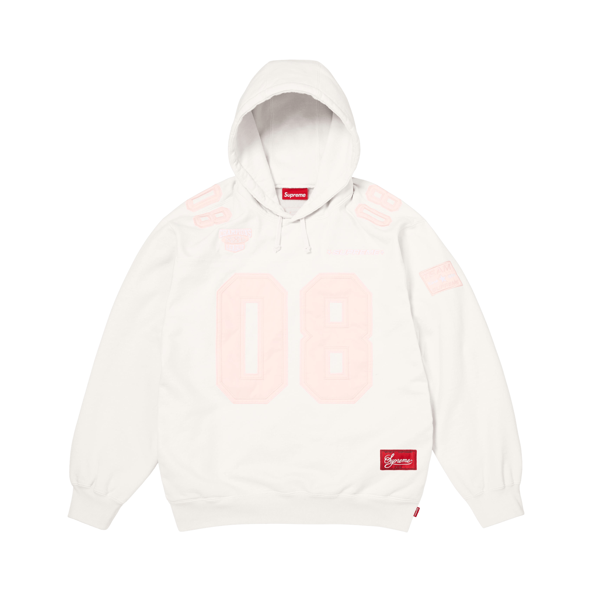 Supreme Jersey Hooded Sweatshirt 'White'