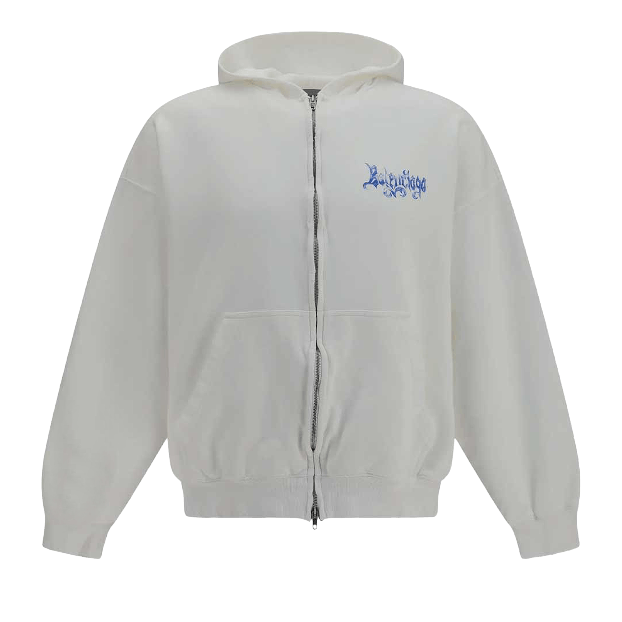 Balenciaga Sketchy Zip-Up Hoodie 'White'