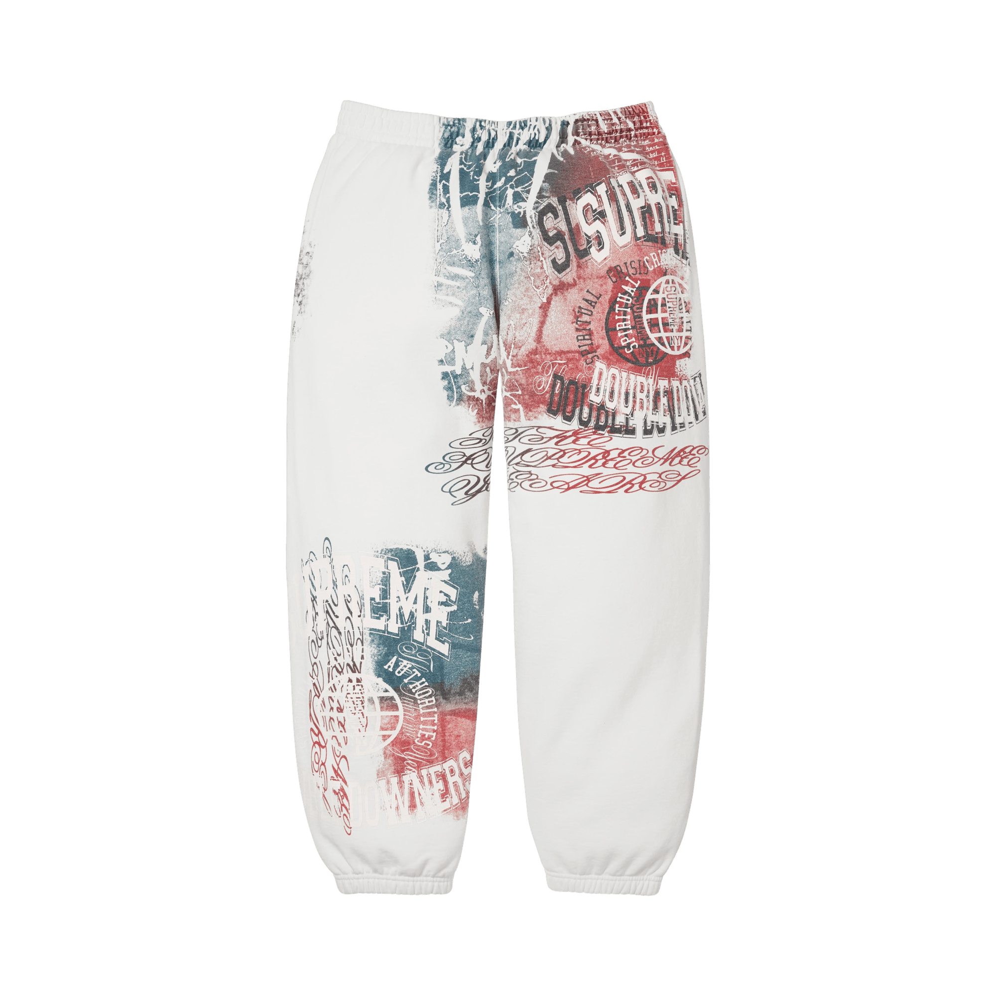 Supreme Overprint Sweatpant 'White'