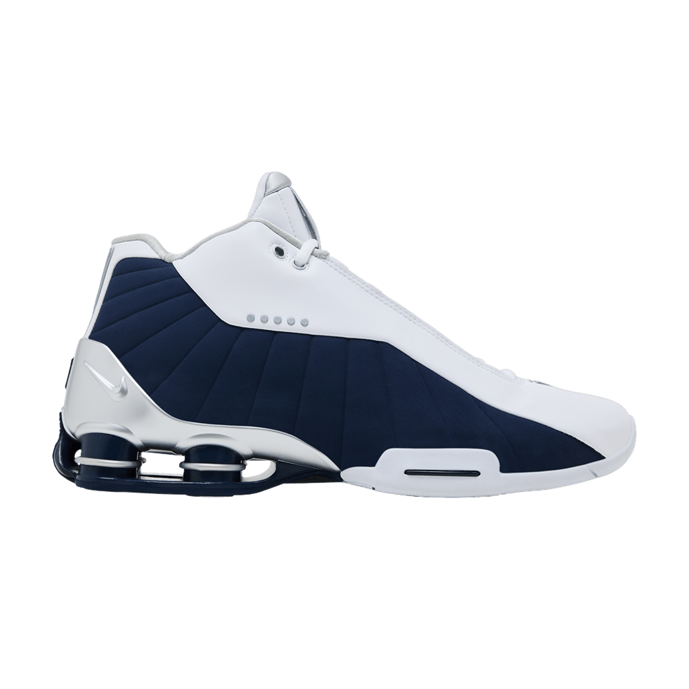 Nike Shox BB4 White/Metallic Silver/Midnight Navy