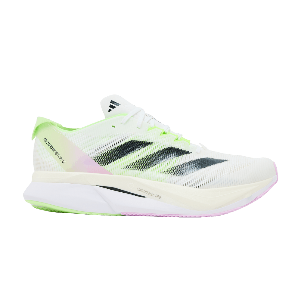 adidas Adizero Boston 12 White Green Spark