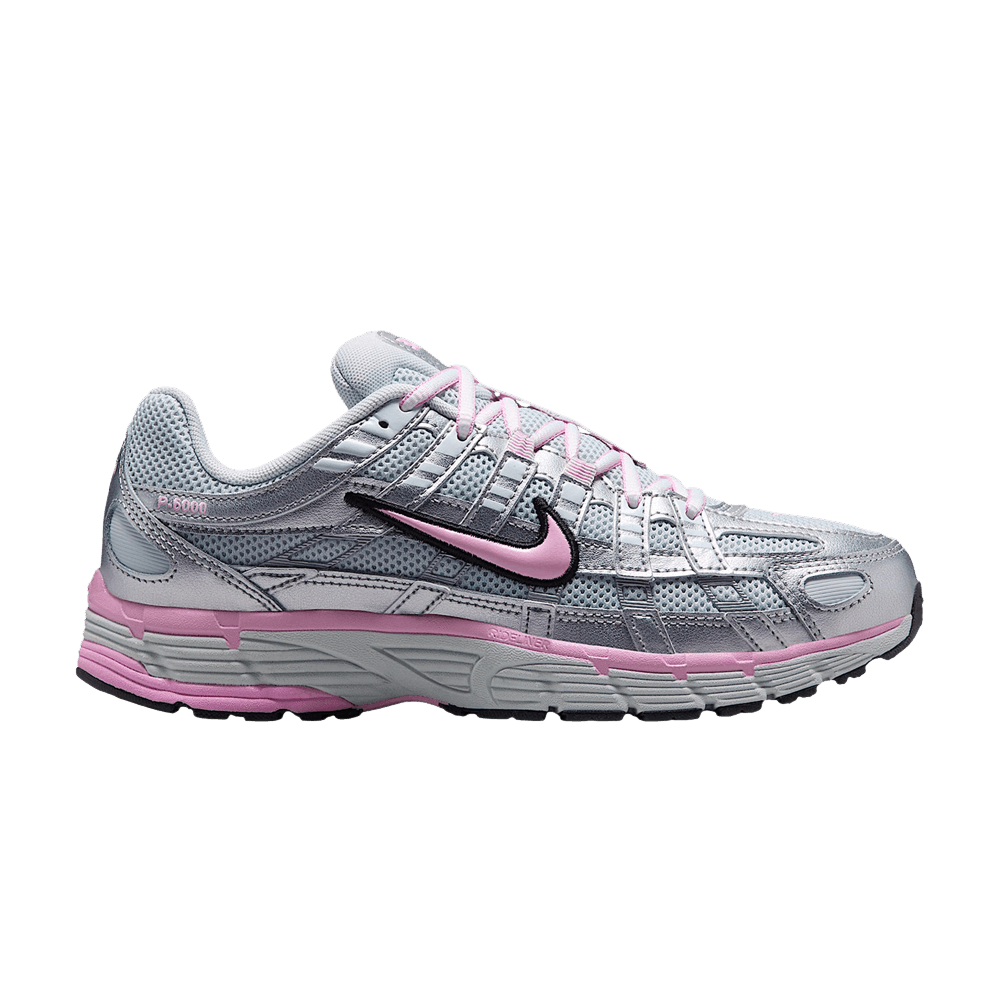 Nike Women's P-6000 Pure Platinum Metallic Silver Black Pink