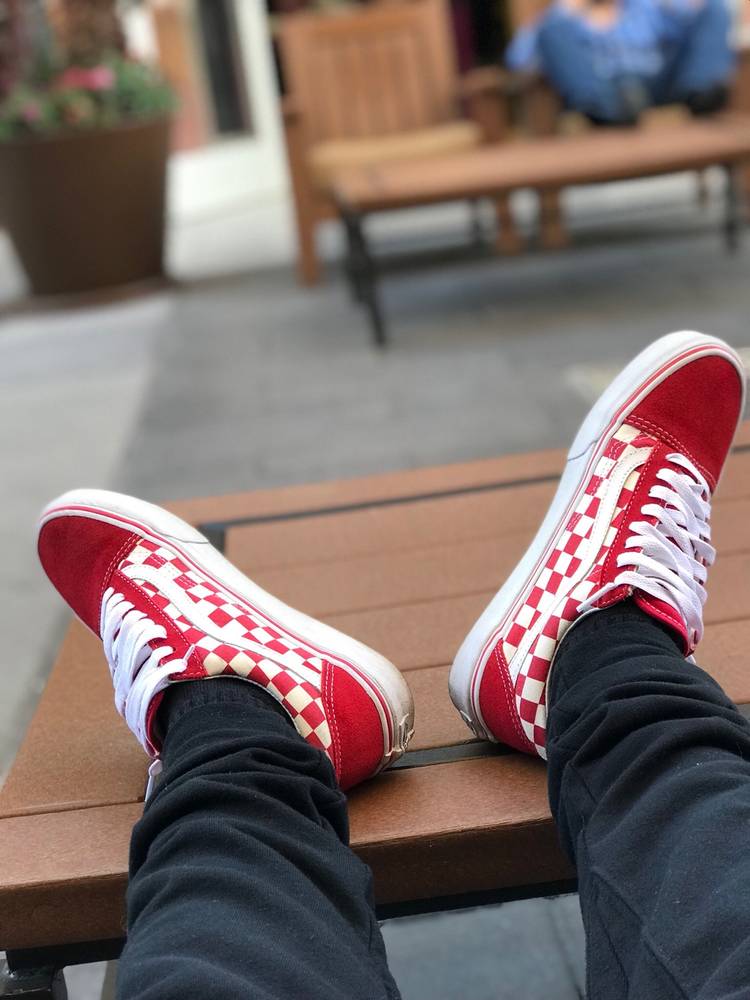 Old Skool 'Red Checkerboard' - Vans - VN0A38G1P0T | GOAT