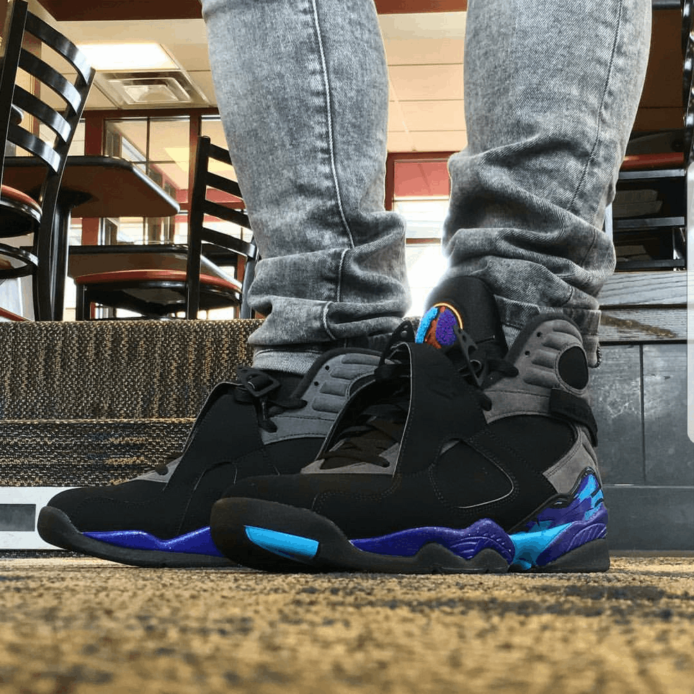 jordan 8 retro aqua women's shoe
