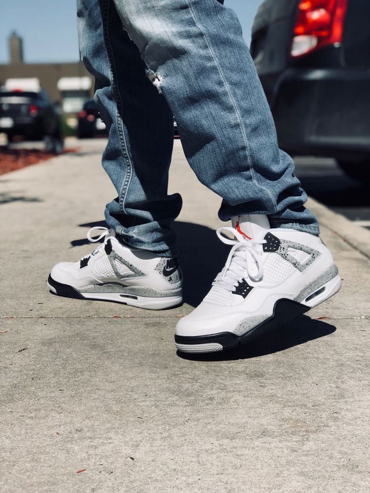 jordan retro 4 white and tan