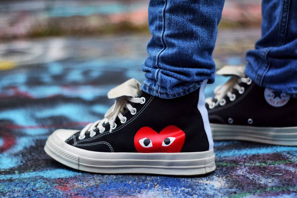 Comme des Garçons x Chuck Taylor All Star Hi 'Play' - Converse ...