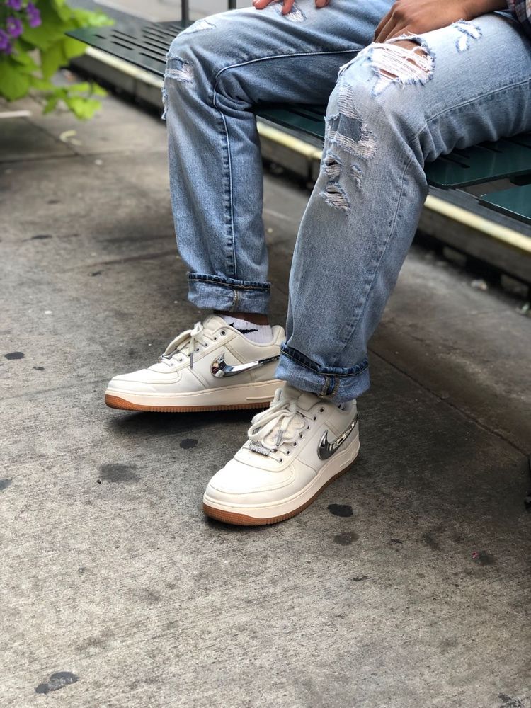 travis scott air force ones sail